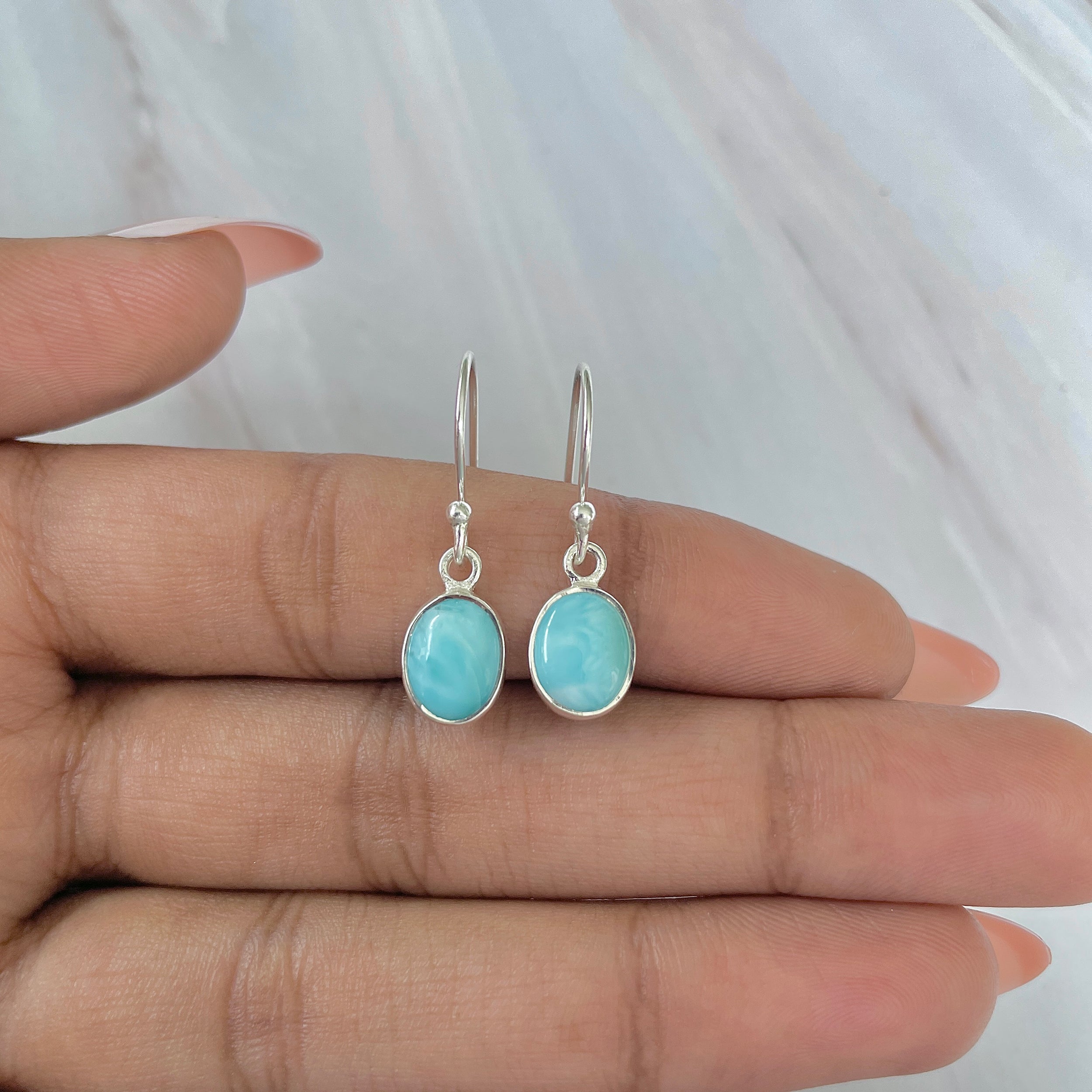 Larimar Earring-(LAR-E-934.)
