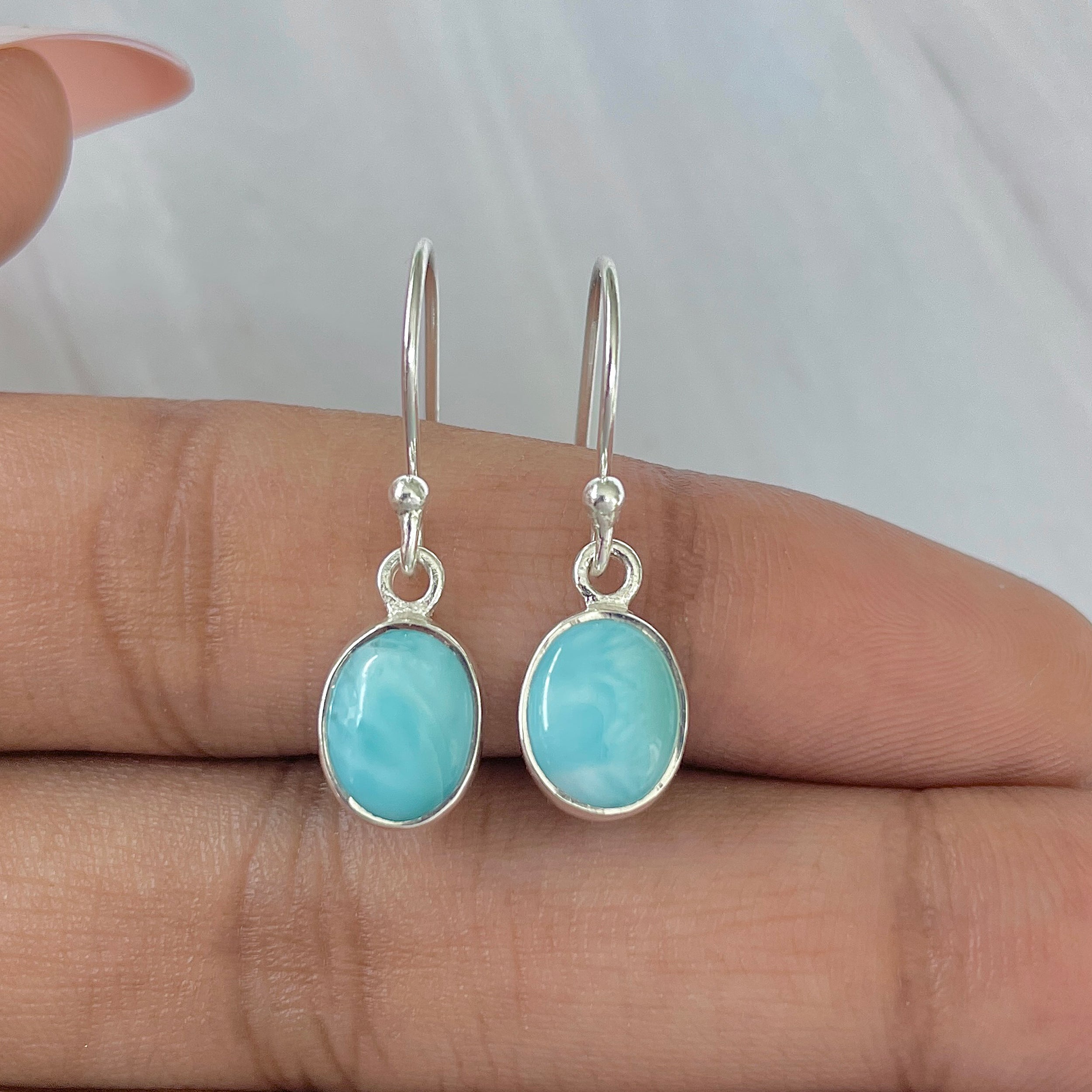 Larimar Earring-(LAR-E-934.)