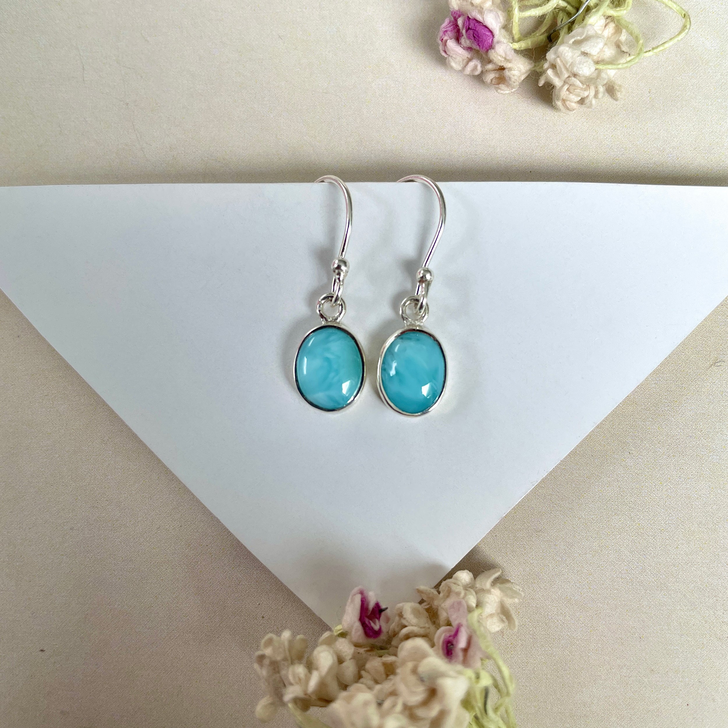 Larimar Earring-(LAR-E-934.)