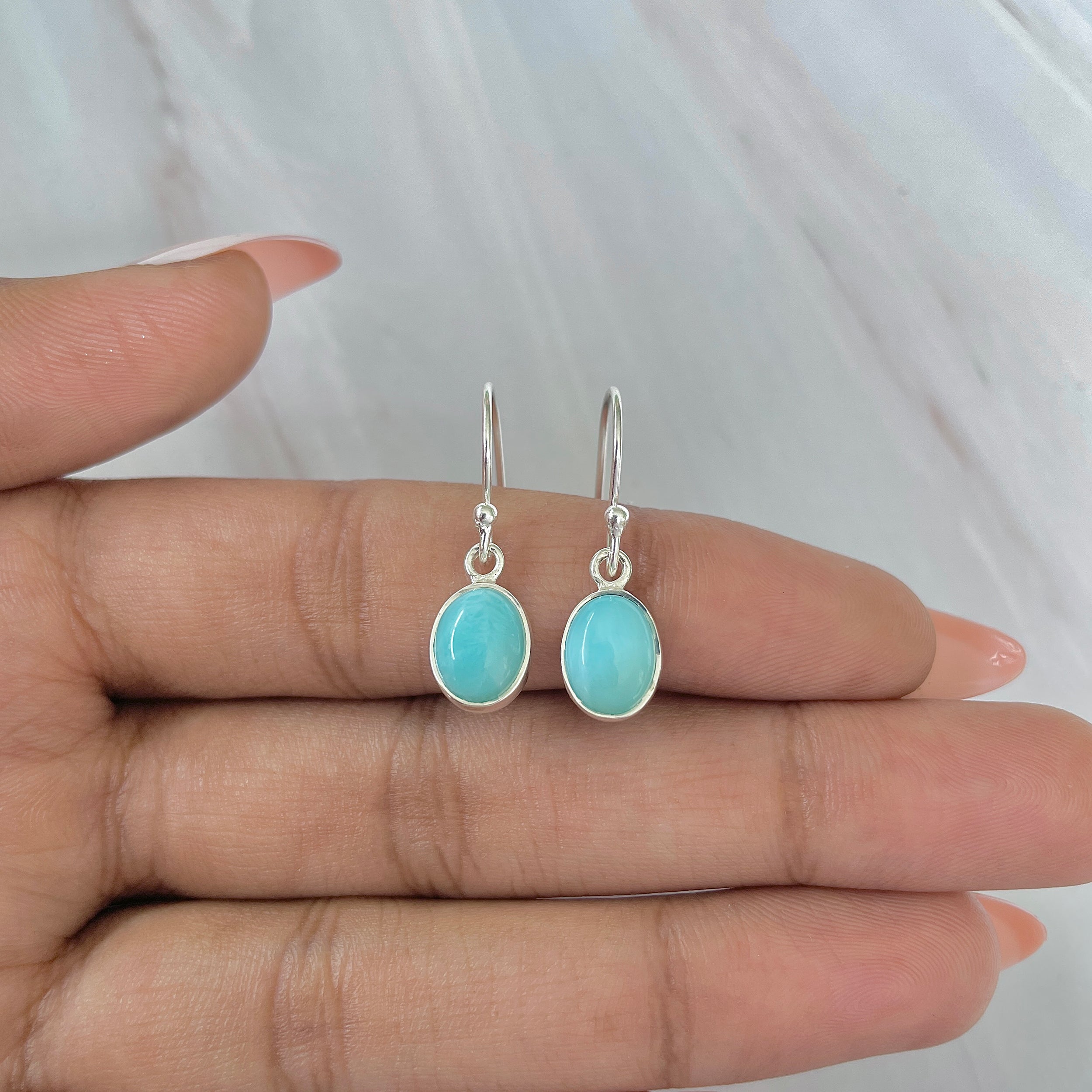 Larimar Earring-(LAR-E-935.)