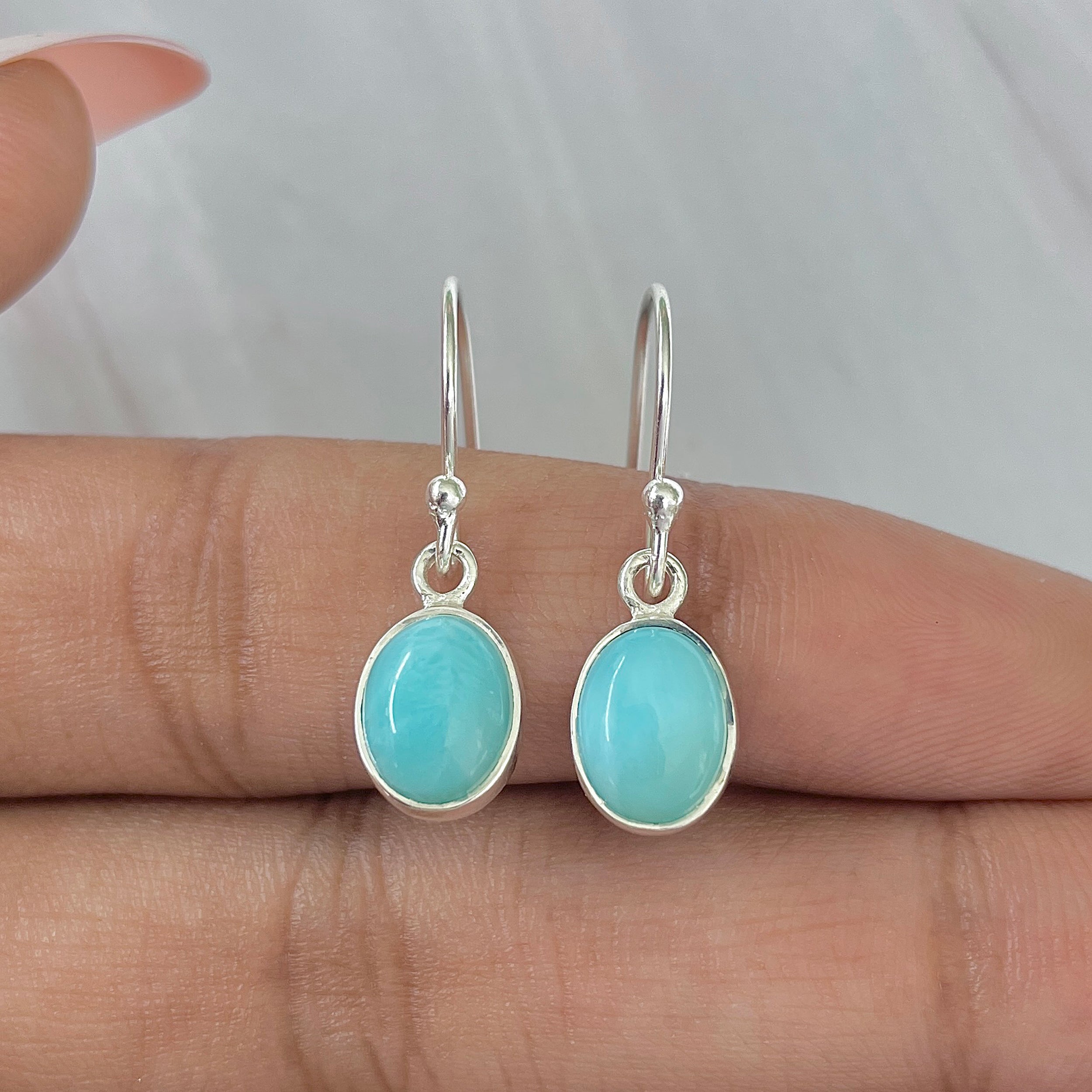 Larimar Earring-(LAR-E-935.)