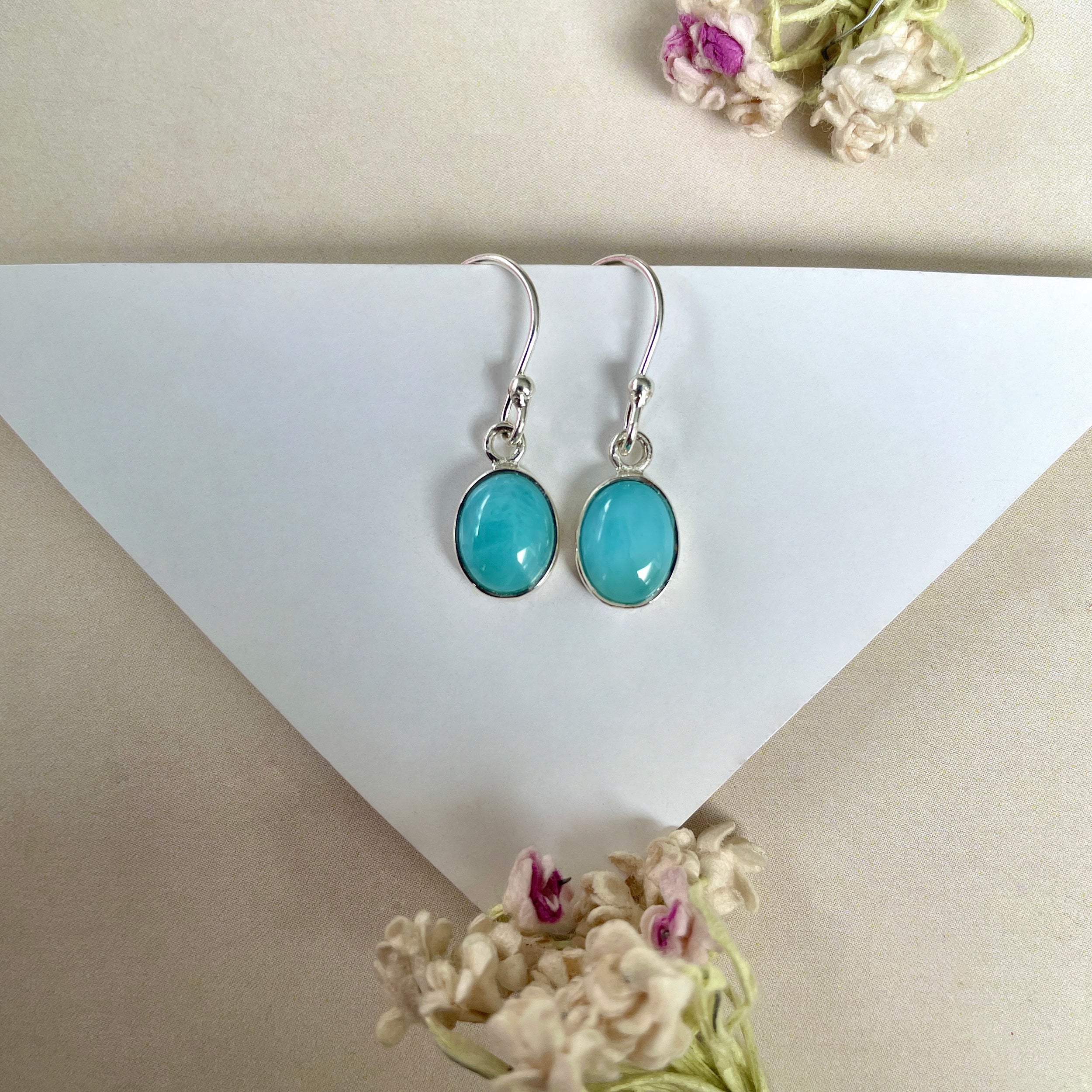 Larimar Earring-(LAR-E-935.)