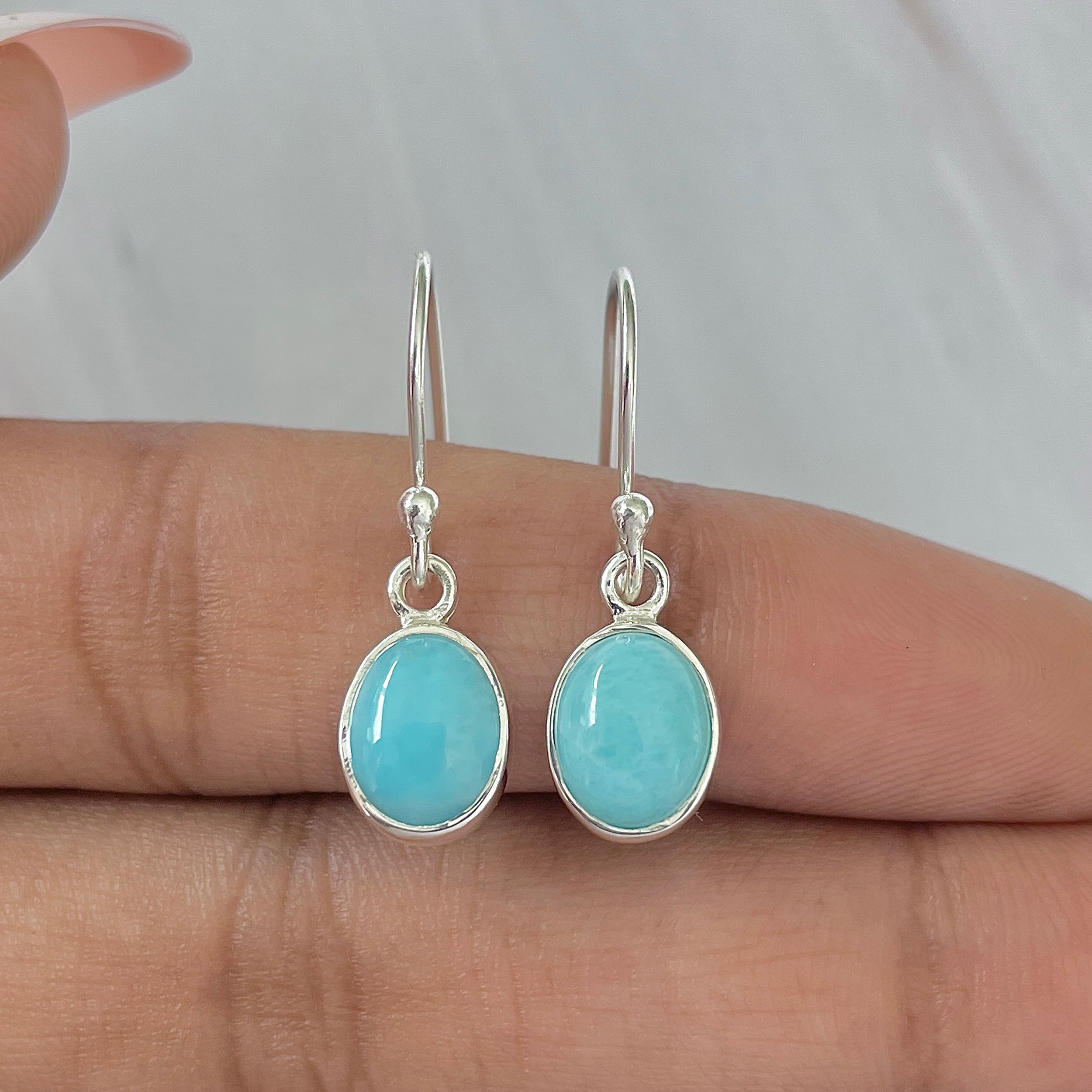 Larimar Earring-(LAR-E-936.)