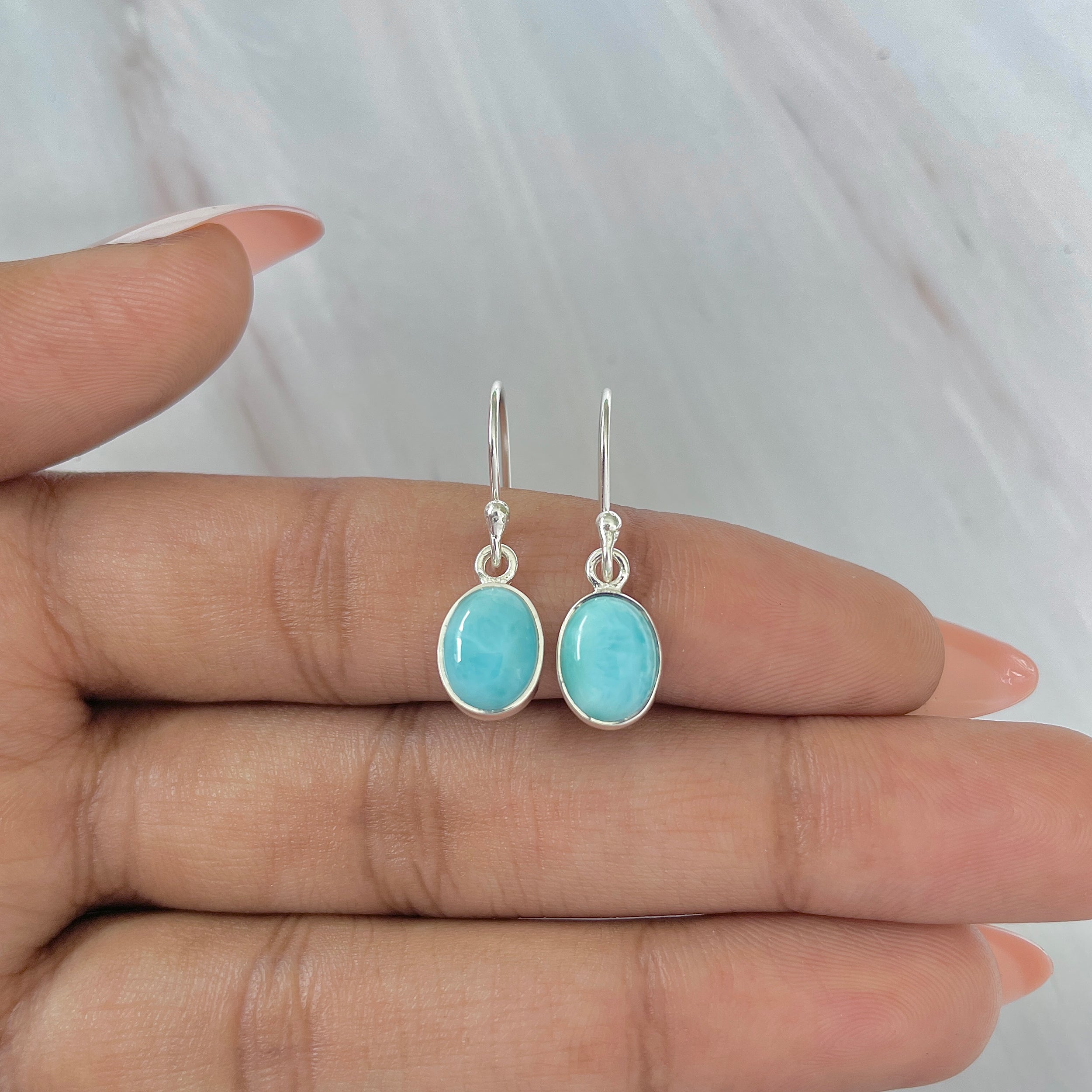 Larimar Earring-(LAR-E-937.)