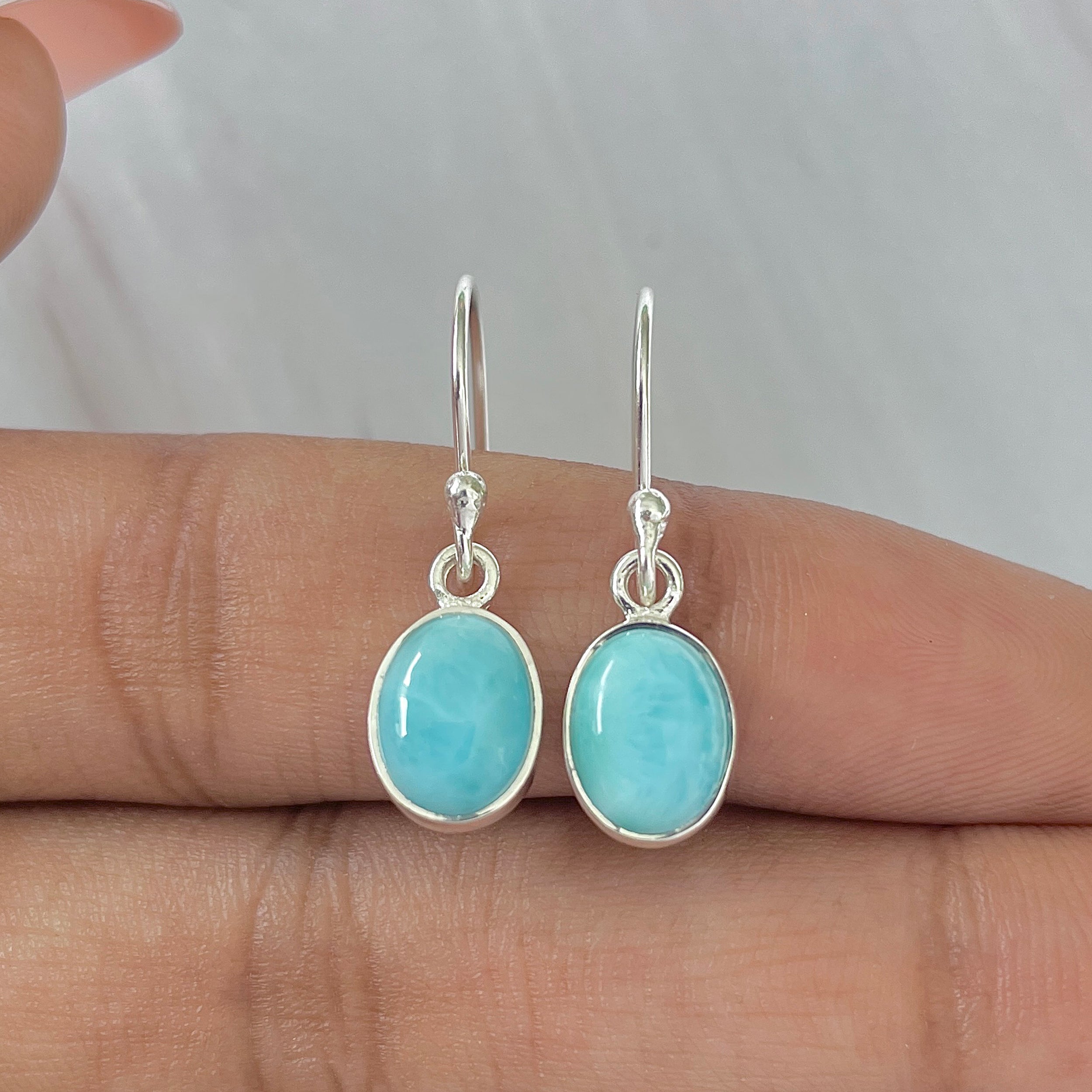 Larimar Earring-(LAR-E-937.)