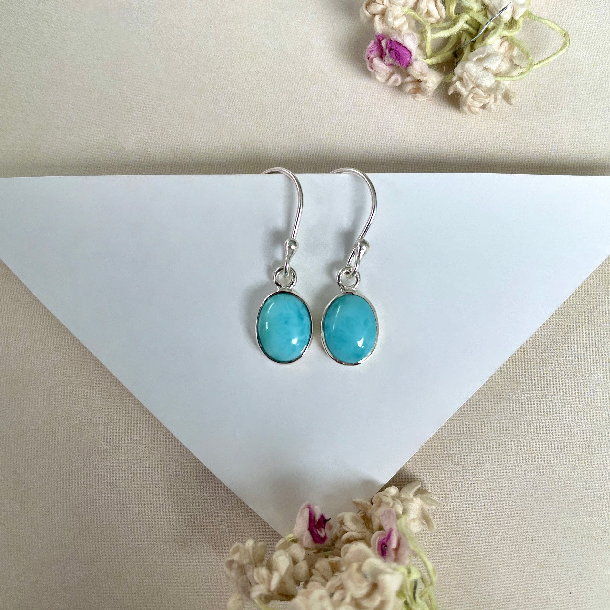 Larimar Earring-(LAR-E-937.)