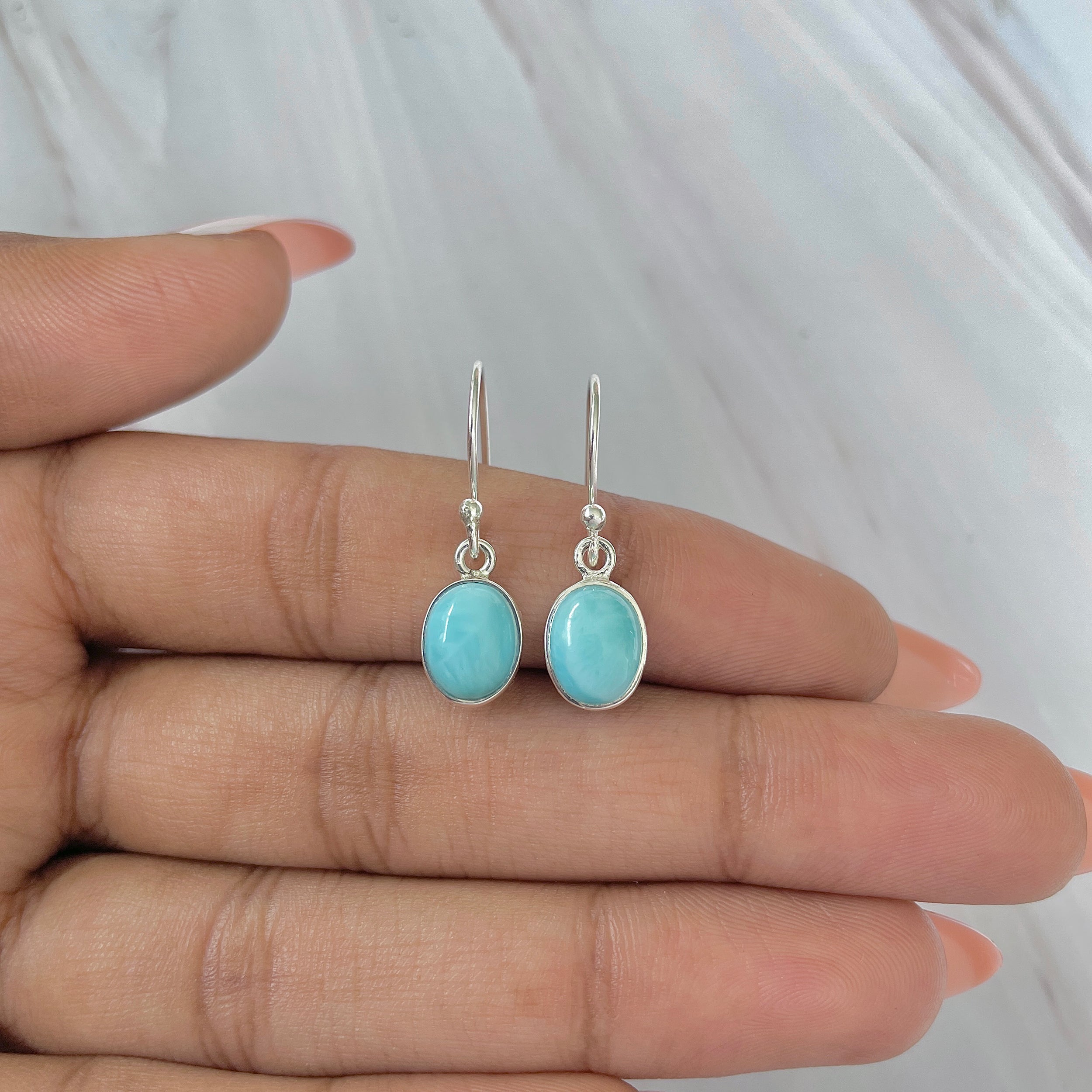 Larimar Earring-(LAR-E-938.)