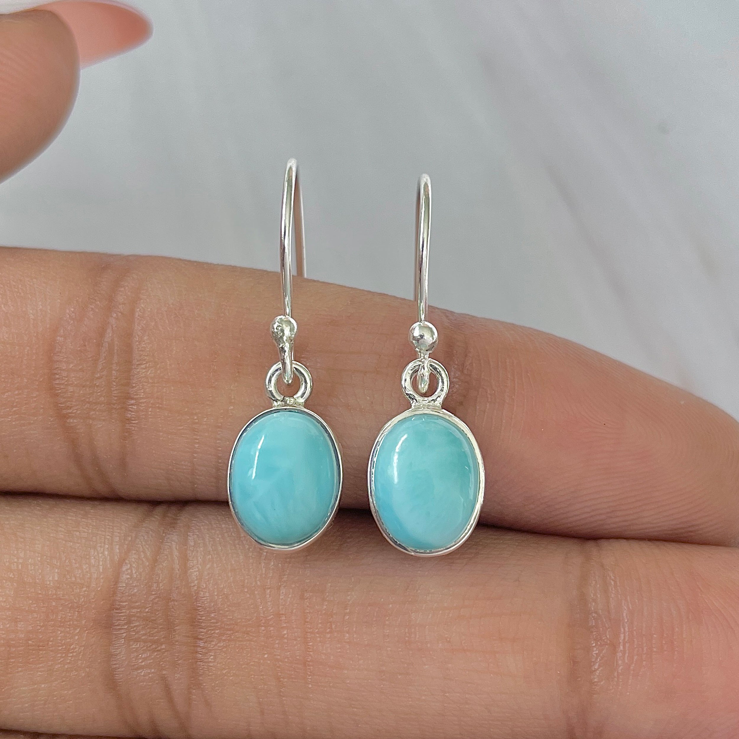 Larimar Earring-(LAR-E-938.)