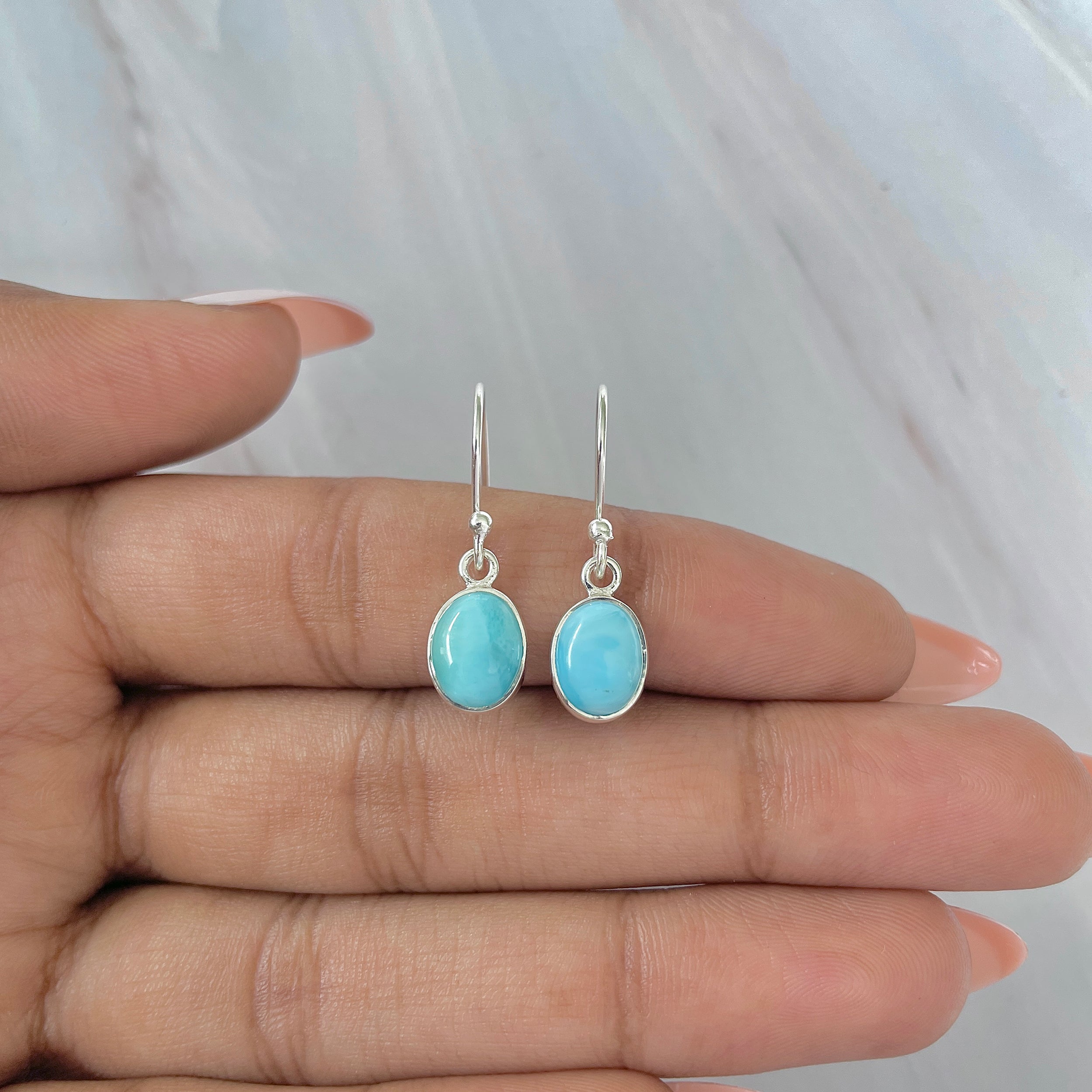 Larimar Earring-(LAR-E-940.)