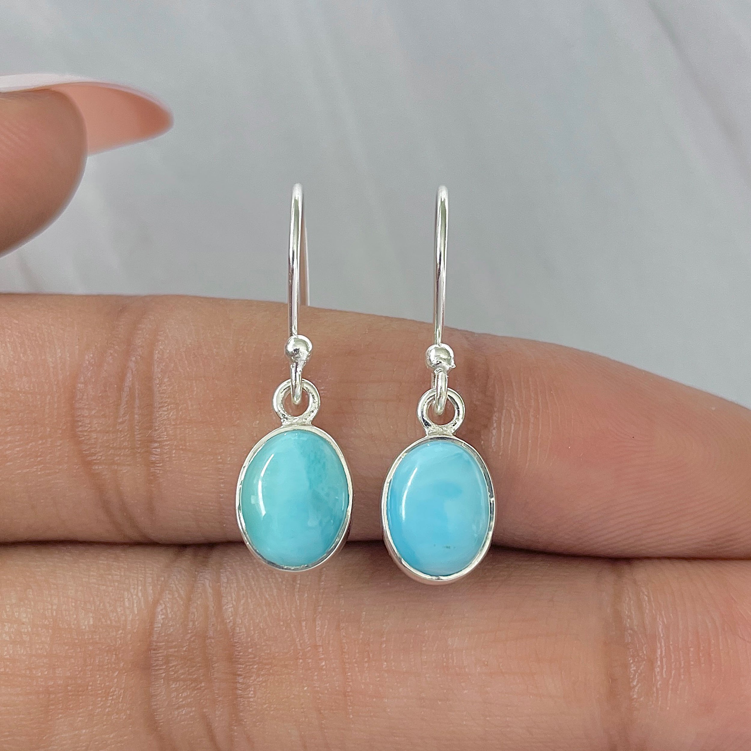 Larimar Earring-(LAR-E-940.)