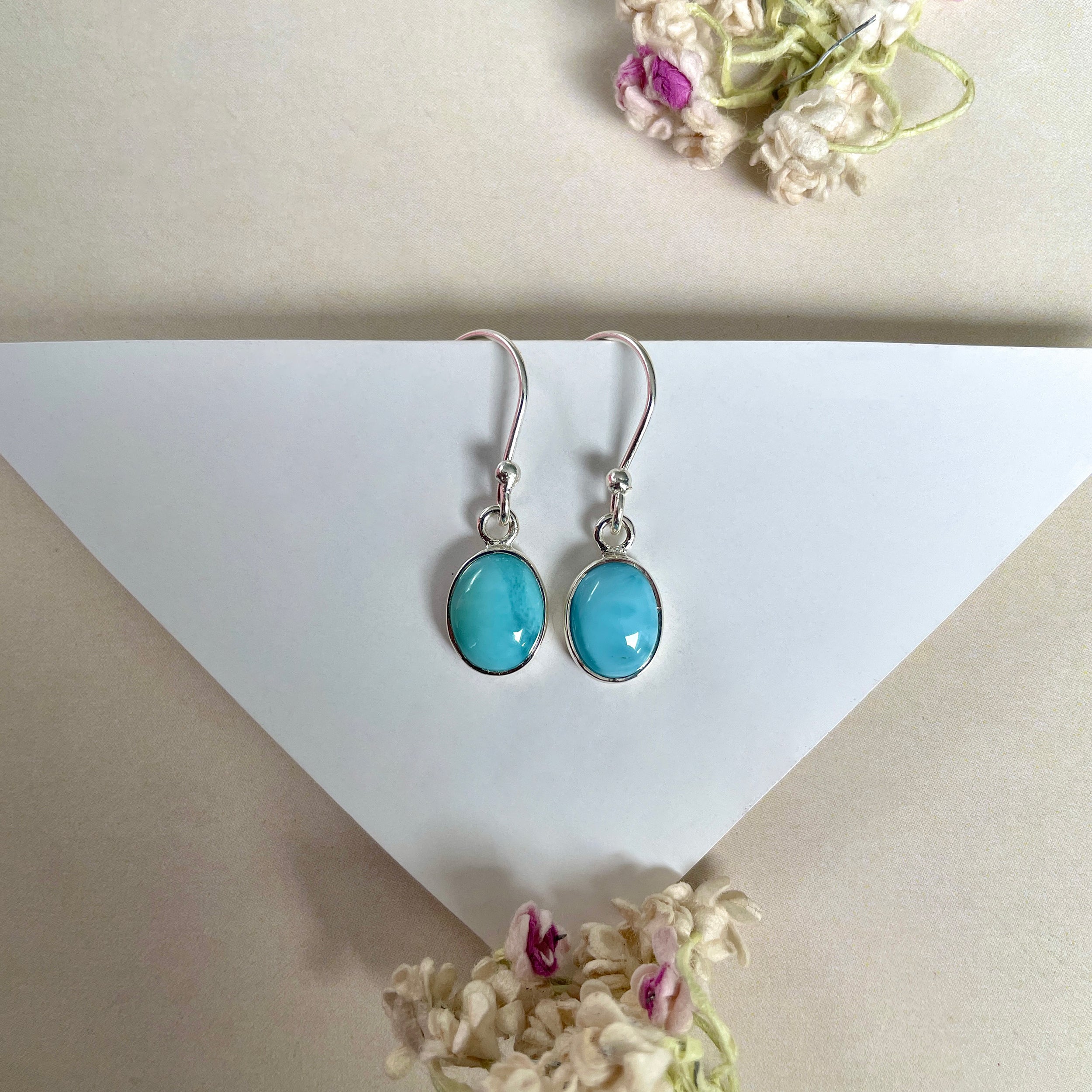 Larimar Earring-(LAR-E-940.)