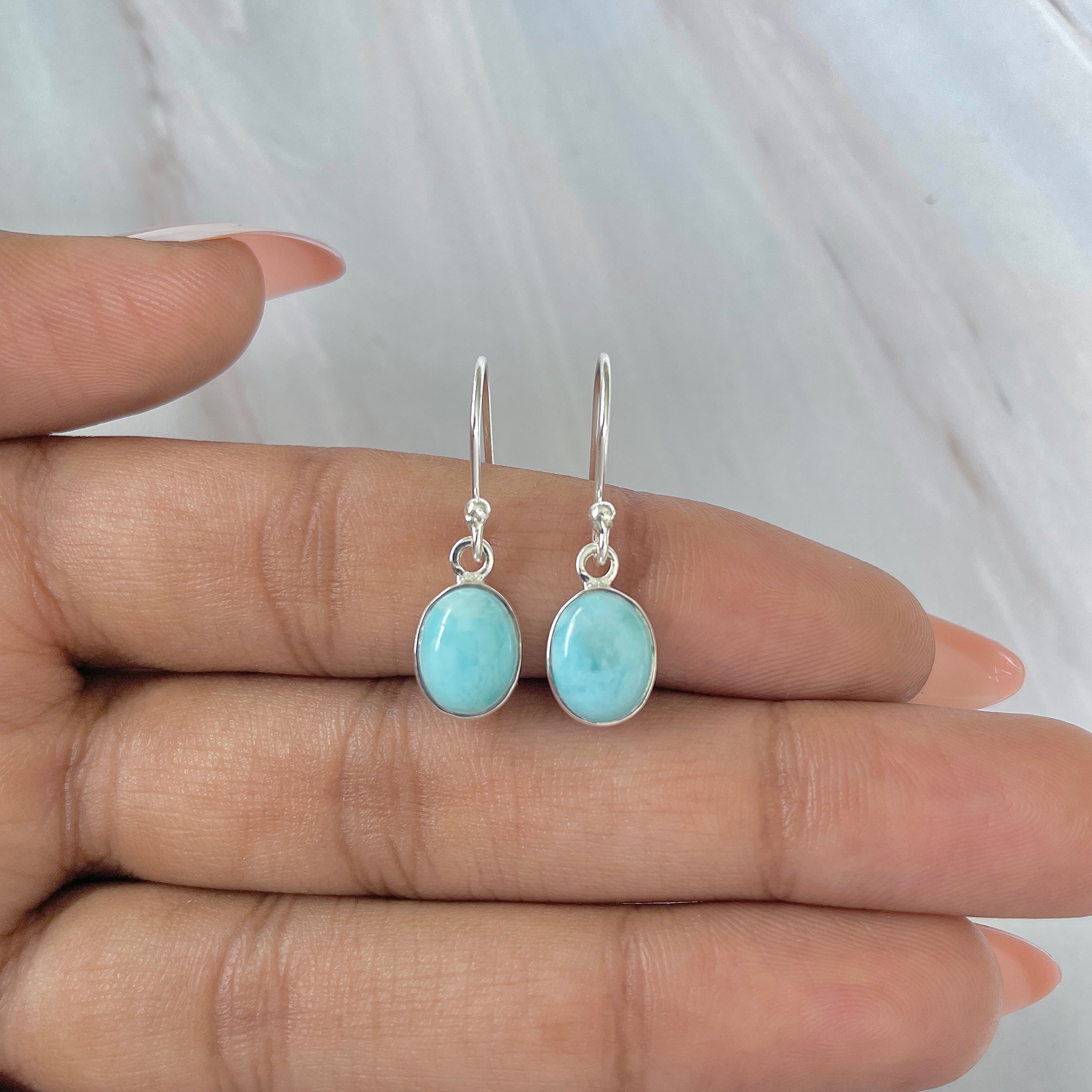 Larimar Earring-(LAR-E-942.)