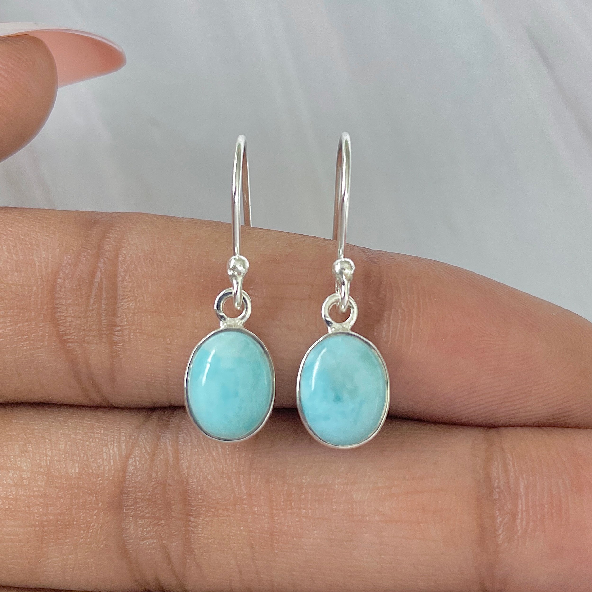 Larimar Earring-(LAR-E-942.)
