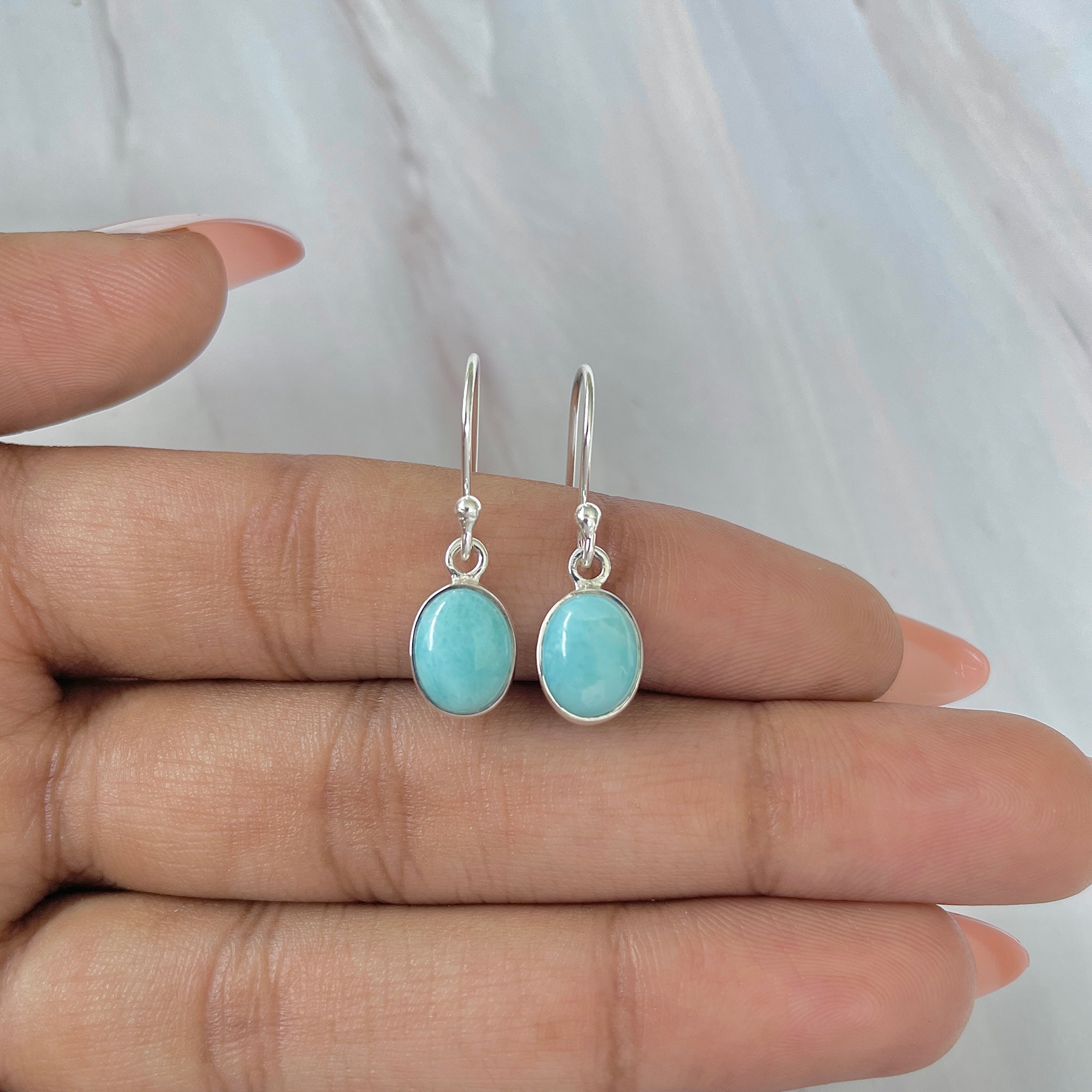 Larimar Earring-(LAR-E-943.)