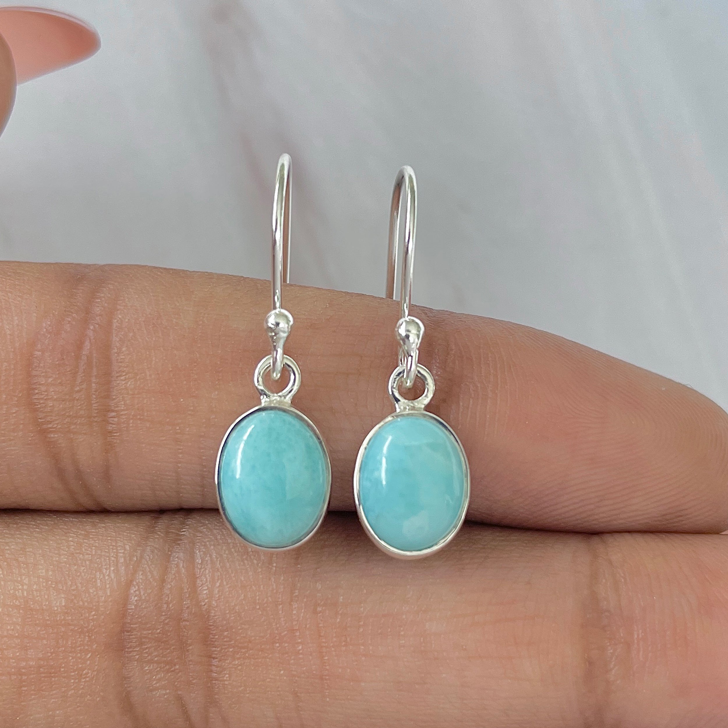 Larimar Earring-(LAR-E-943.)
