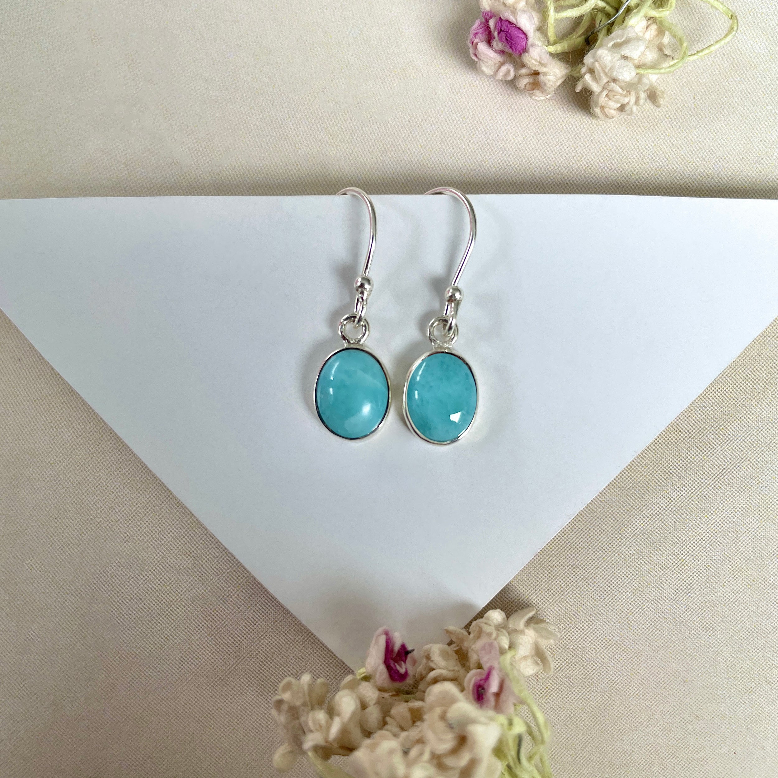 Larimar Earring-(LAR-E-943.)