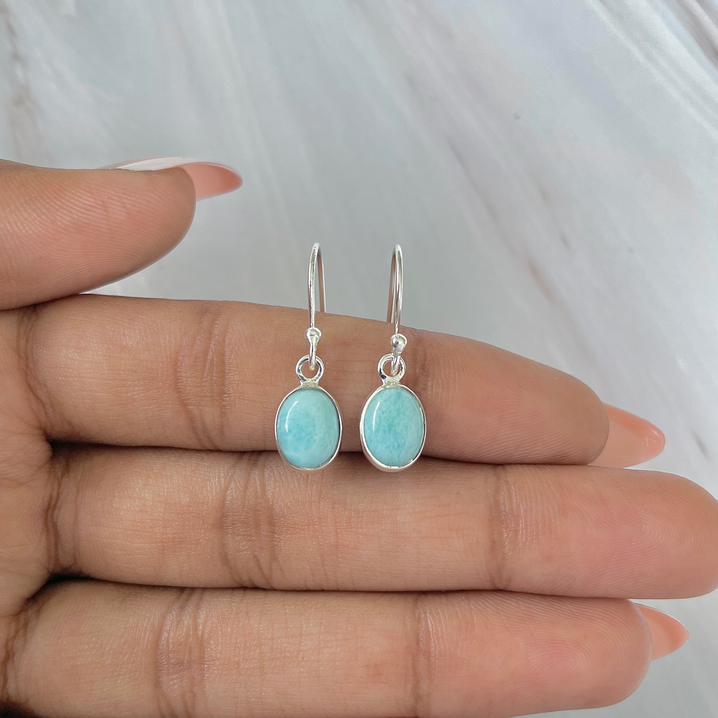 Larimar Earring-(LAR-E-945.)