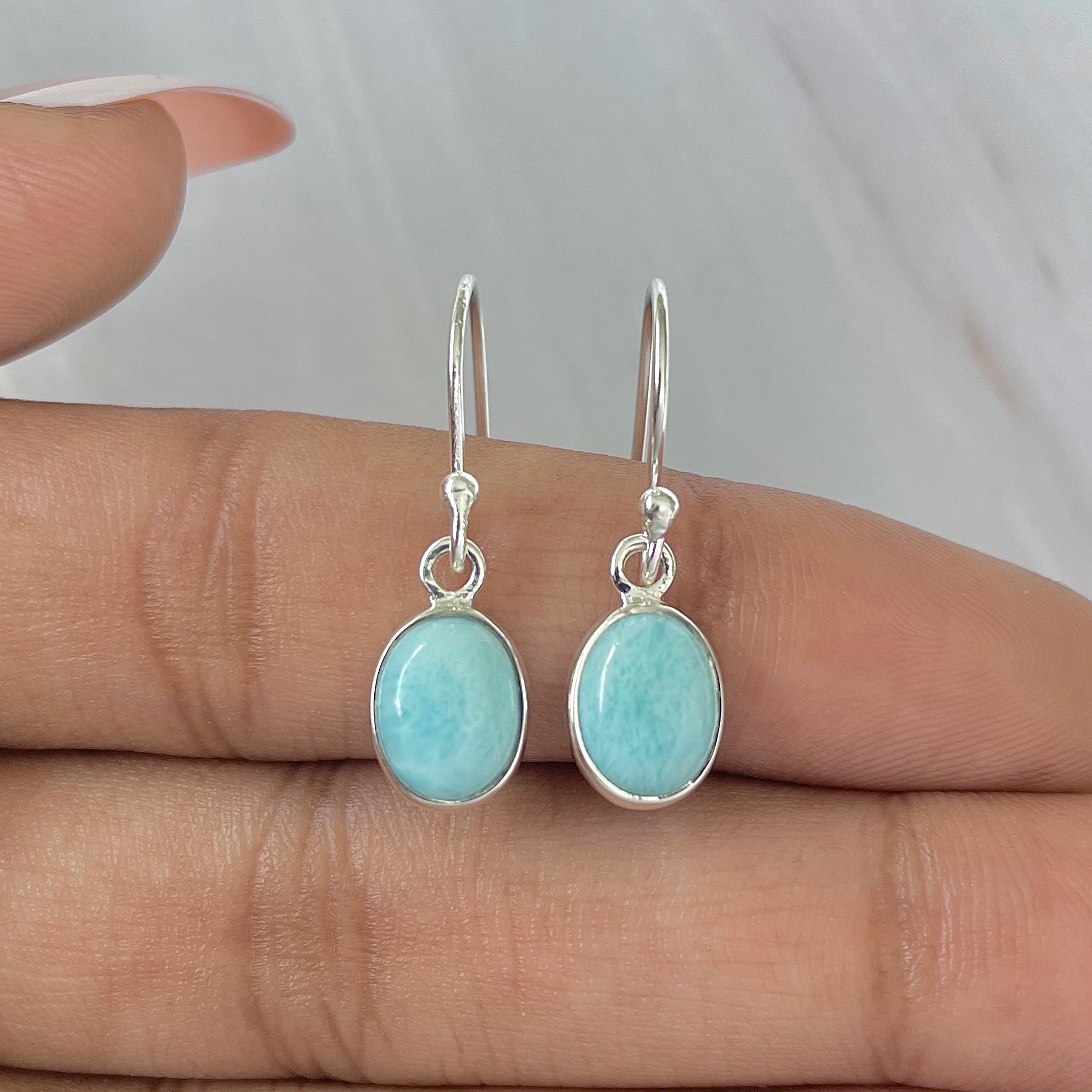 Larimar Earring-(LAR-E-945.)