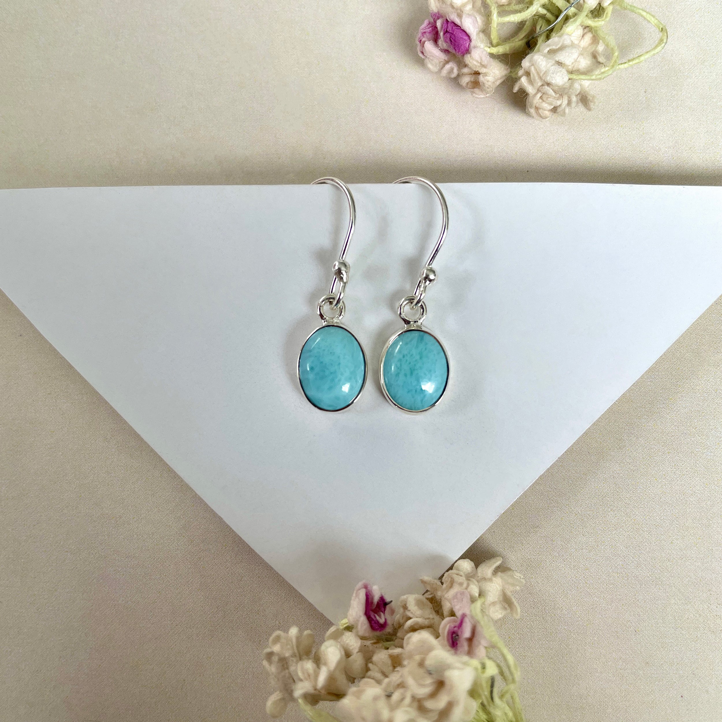 Larimar Earring-(LAR-E-945.)