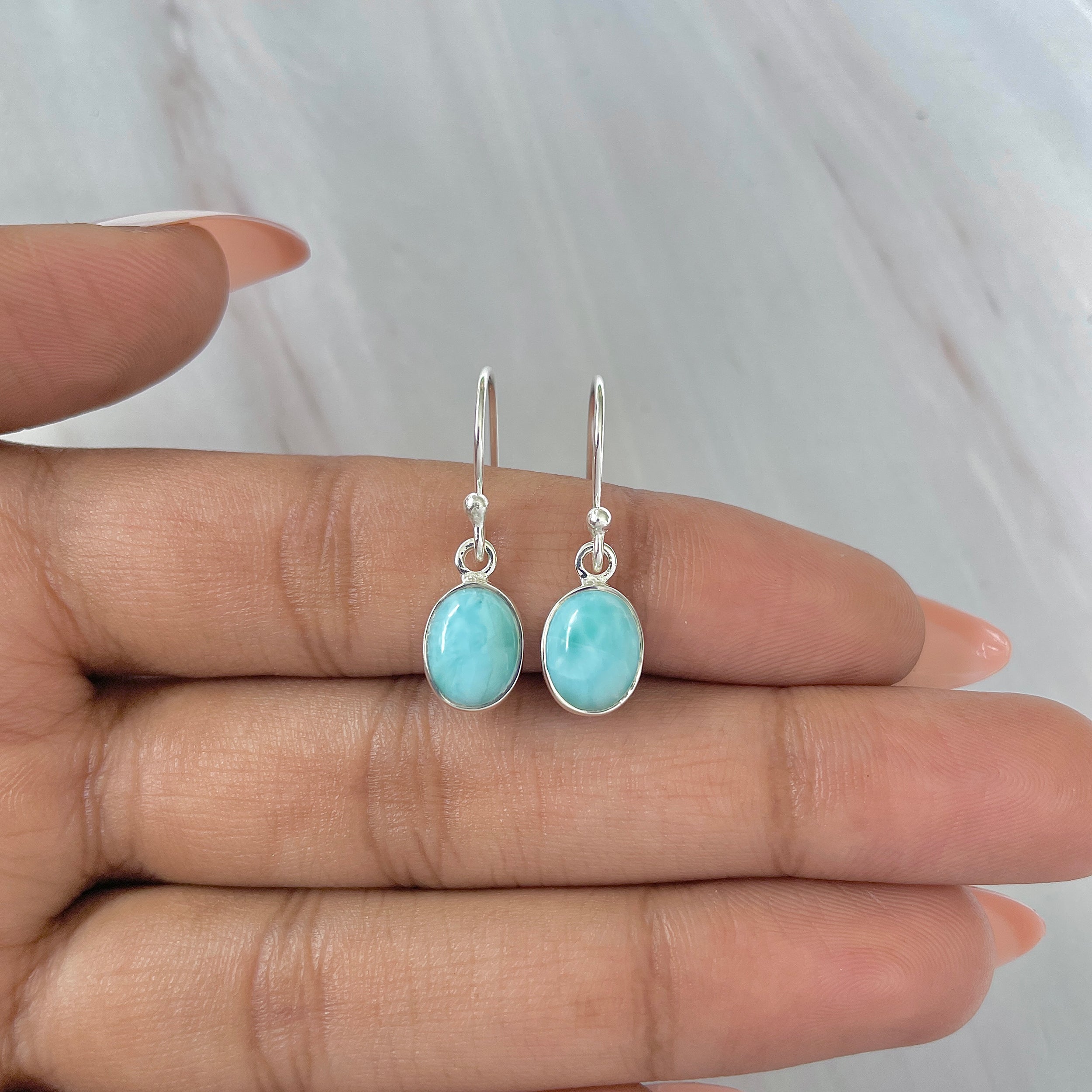 Larimar Earring-(LAR-E-946.)