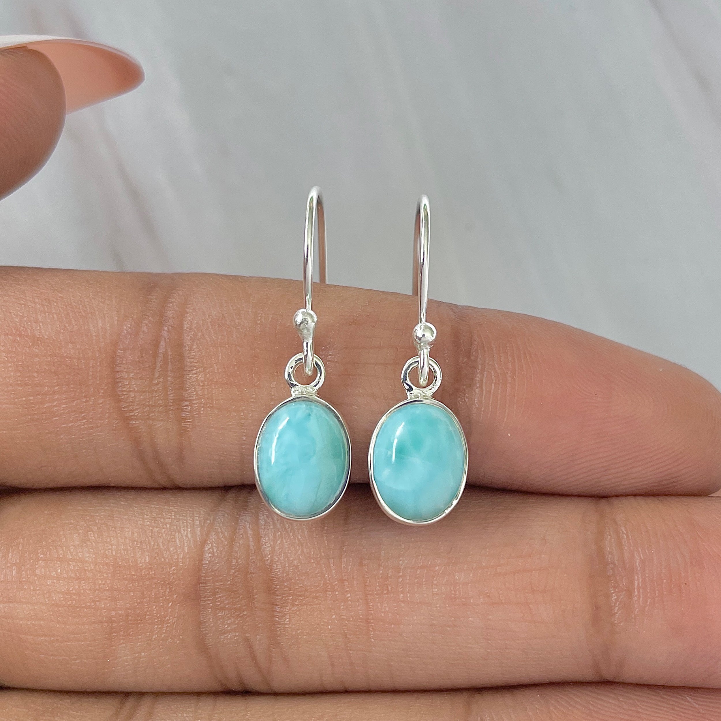 Larimar Earring-(LAR-E-946.)