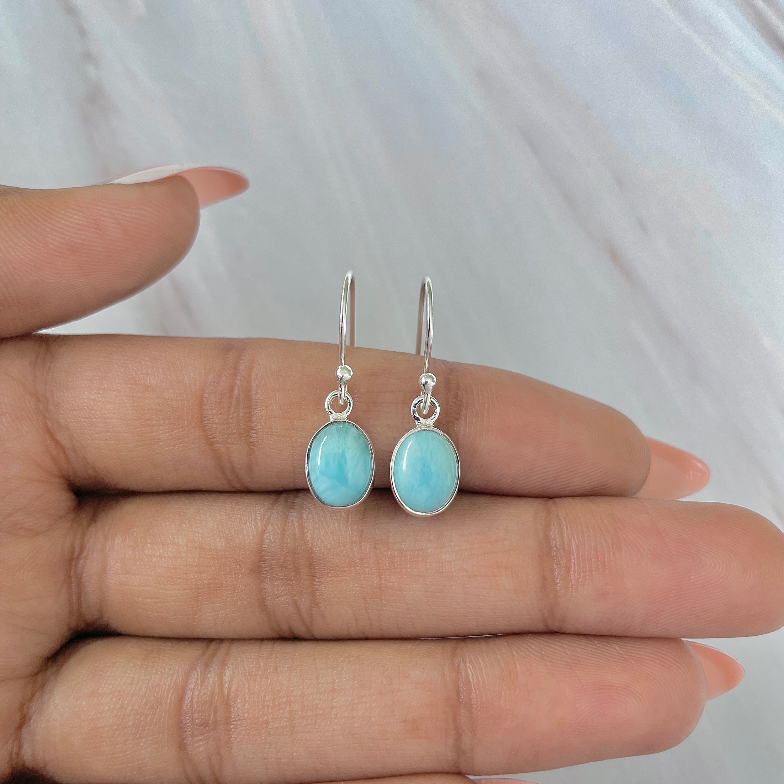 Larimar Earring-(LAR-E-947.)
