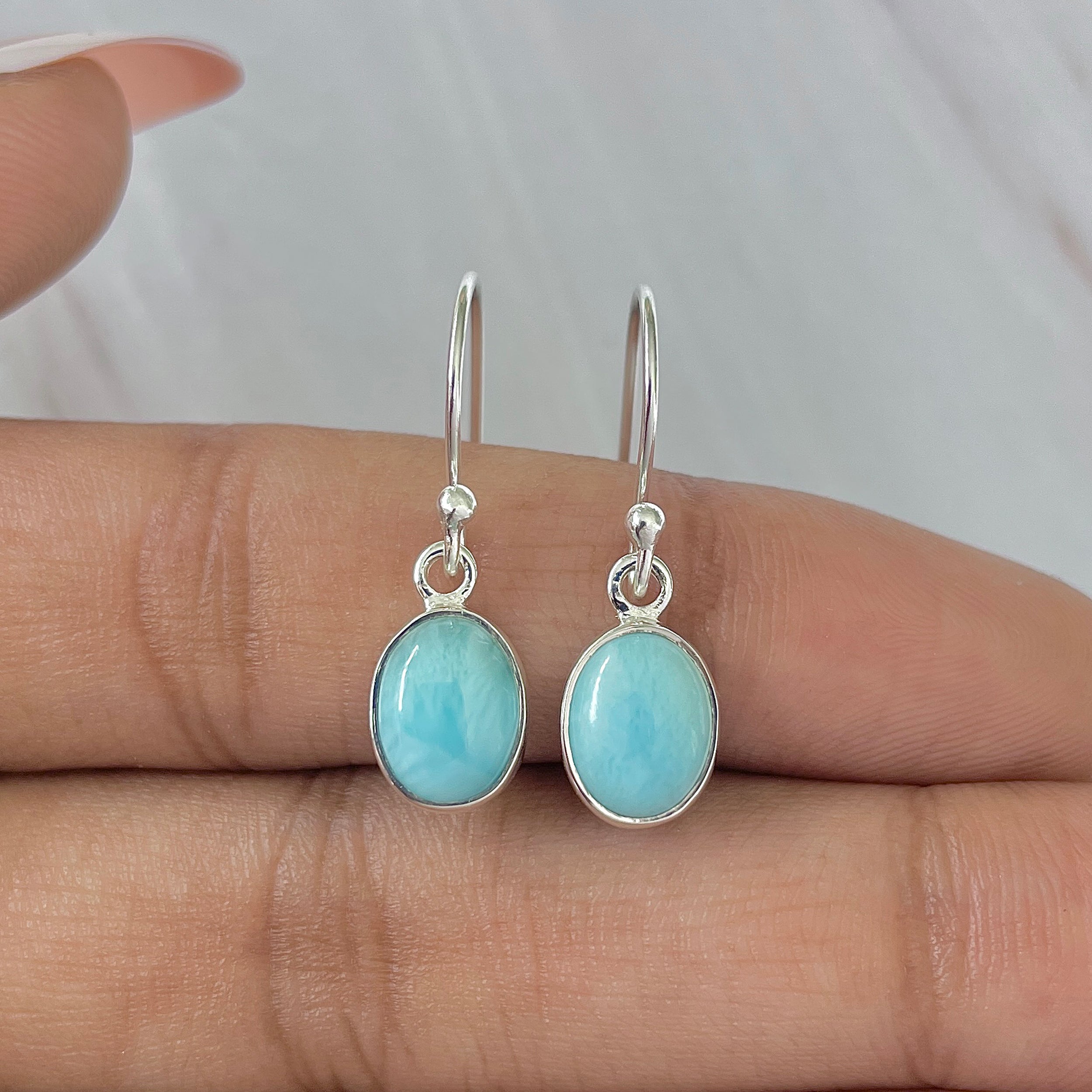 Larimar Earring-(LAR-E-947.)