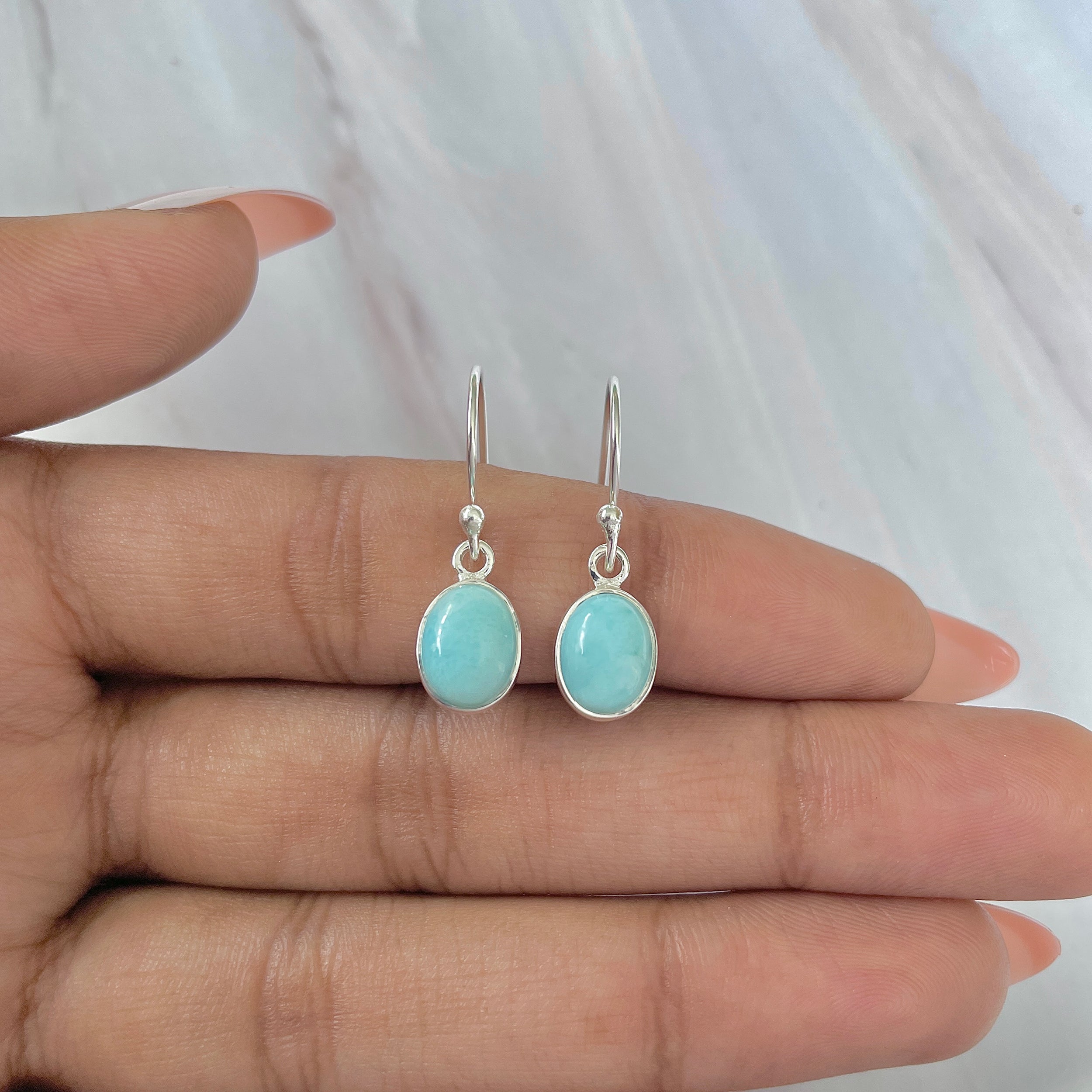 Larimar Earring-(LAR-E-948.)