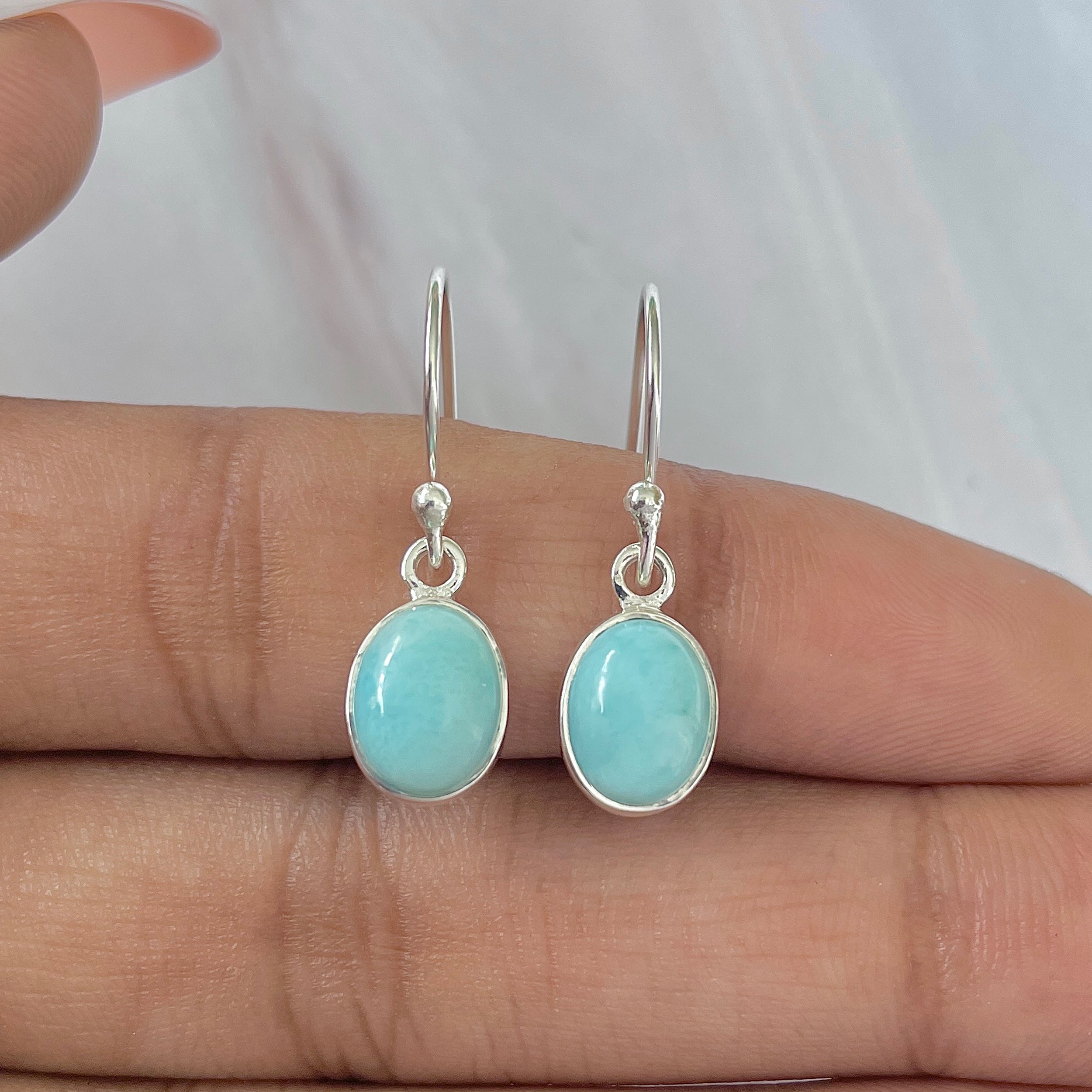 Larimar Earring-(LAR-E-948.)