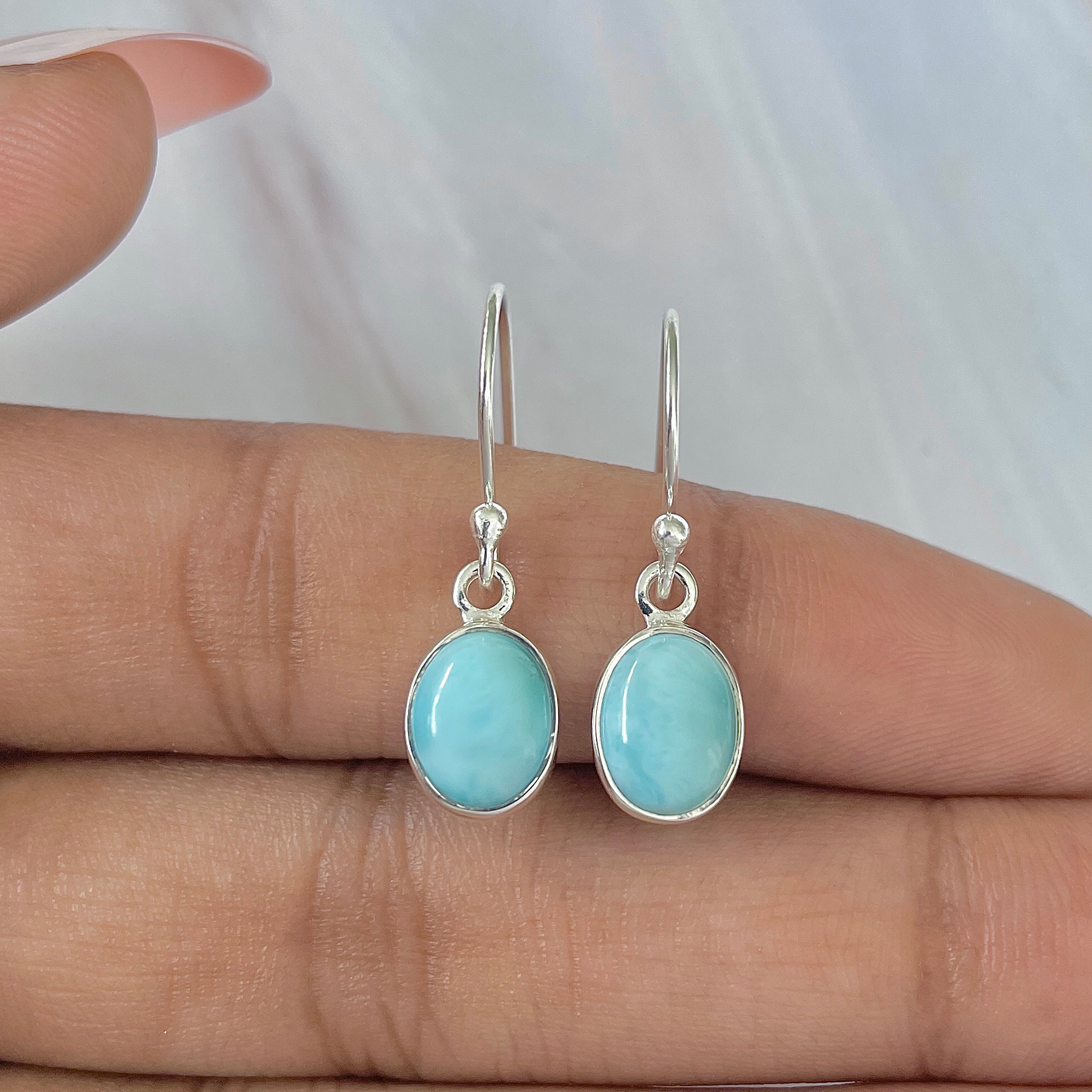 Larimar Earring-(LAR-E-949.)