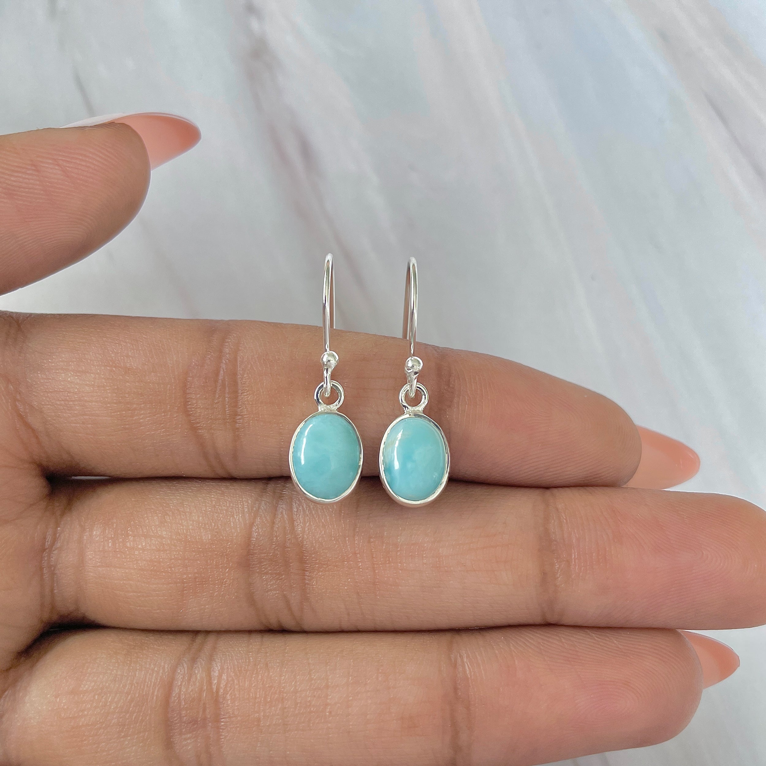 Larimar Earring-(LAR-E-950.)