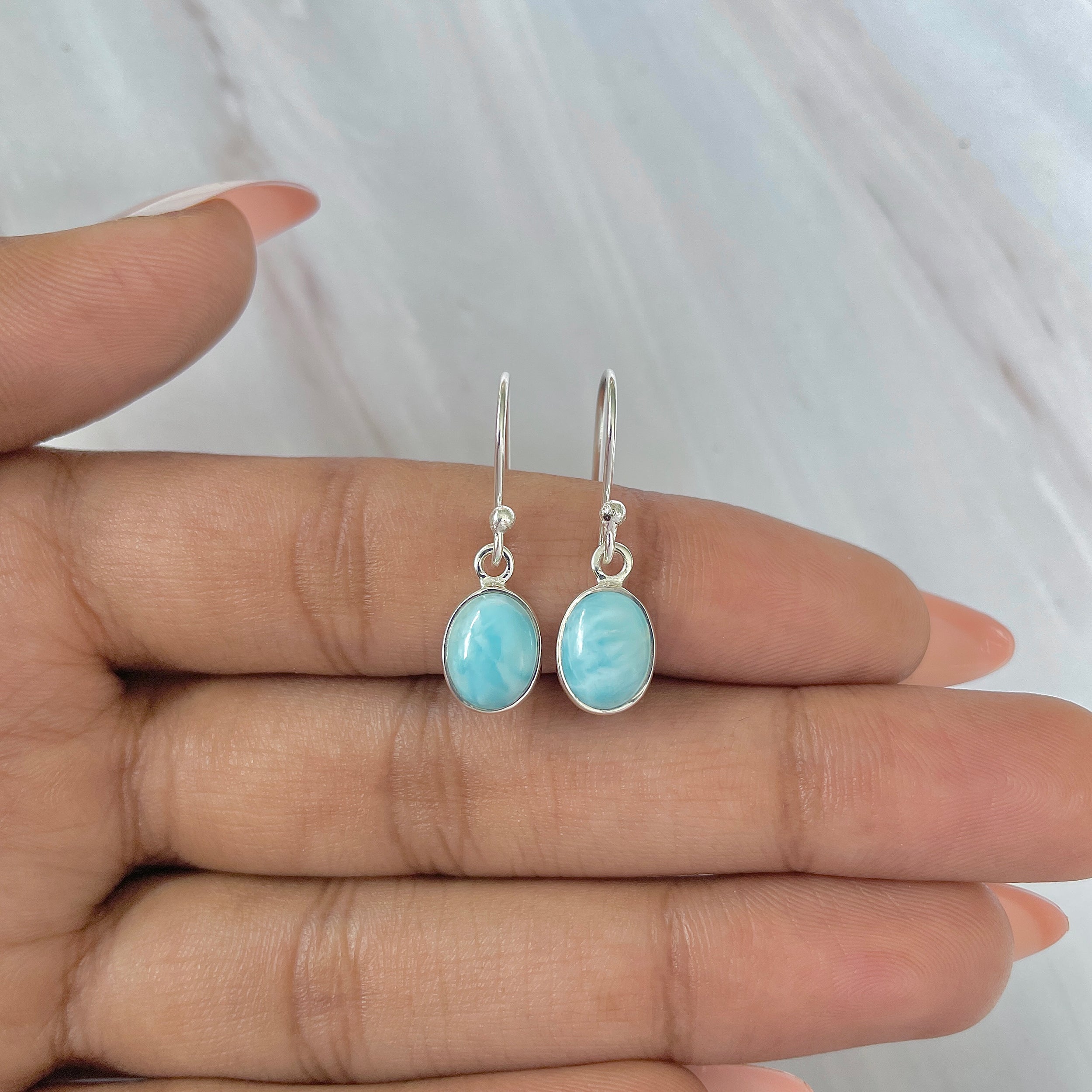 Larimar Earring-(LAR-E-951.)