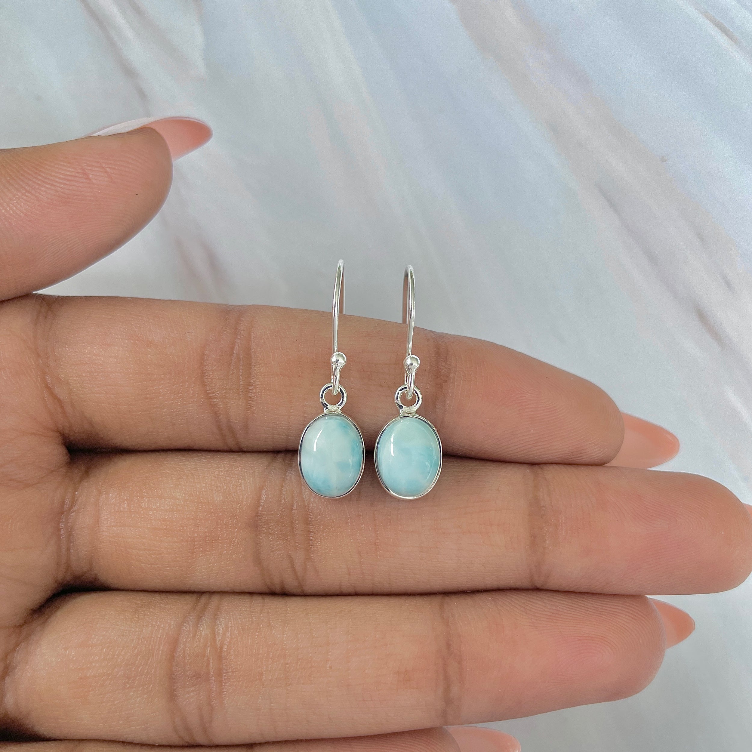Larimar Earring-(LAR-E-952.)