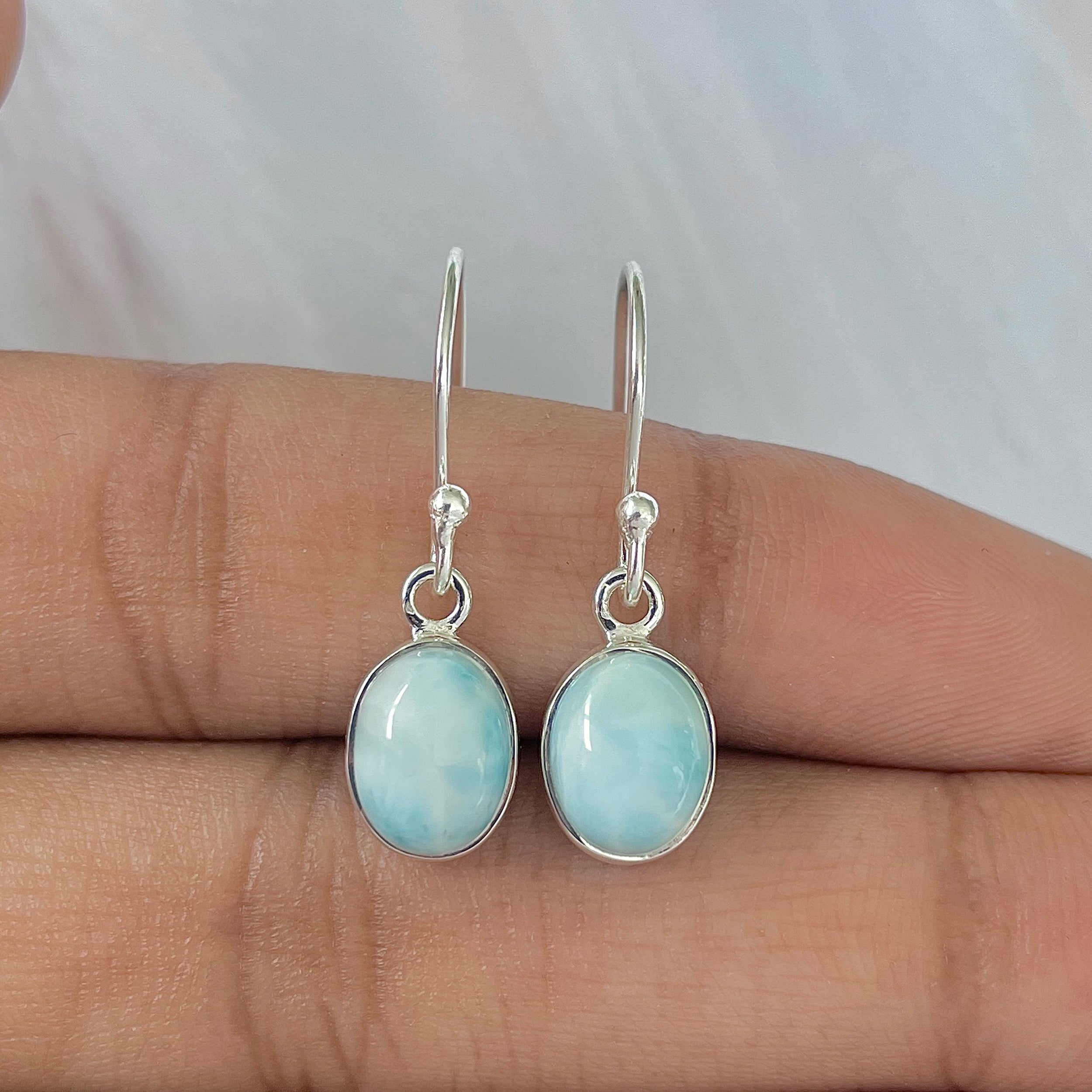Larimar Earring-(LAR-E-952.)