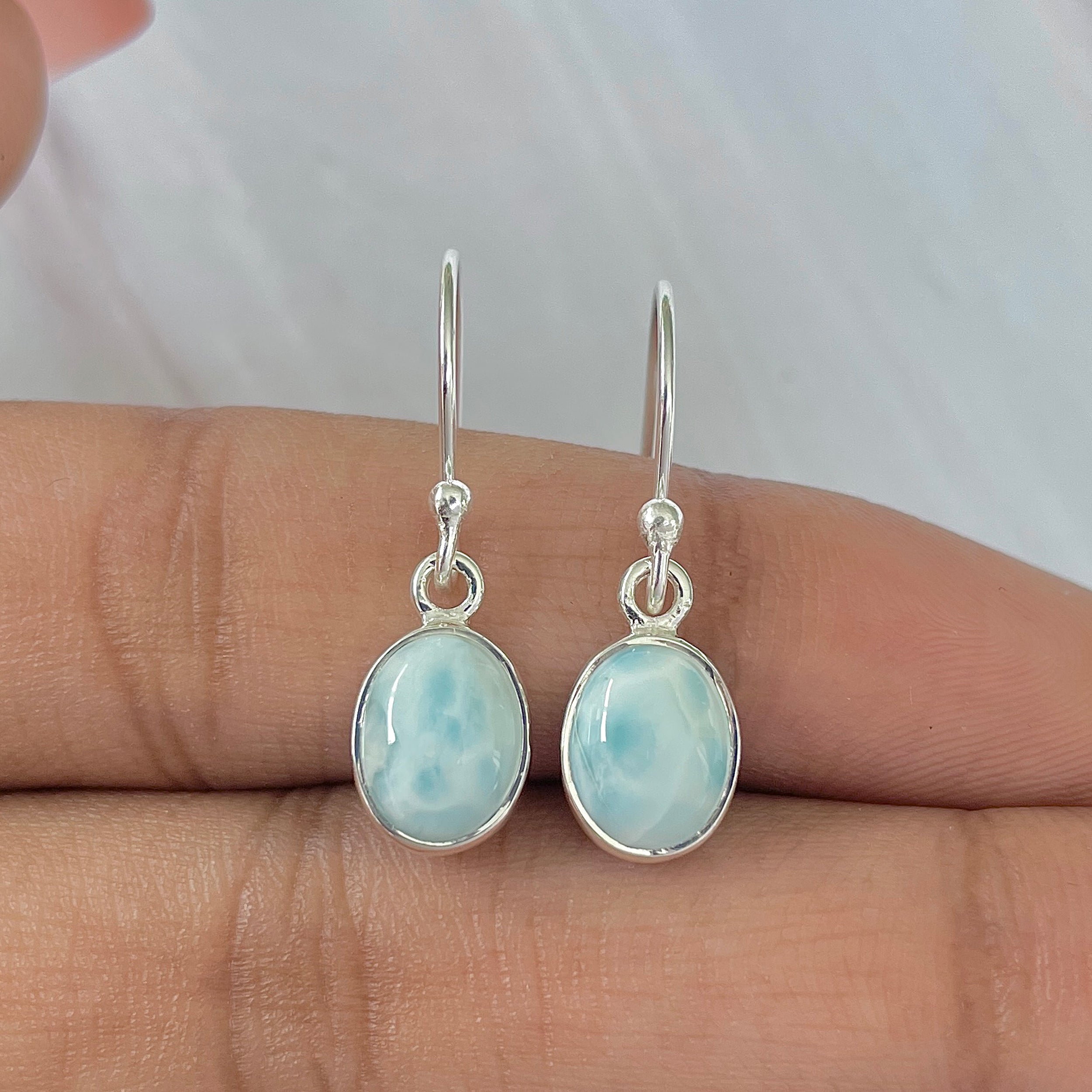 Larimar Earring-(LAR-E-953.)