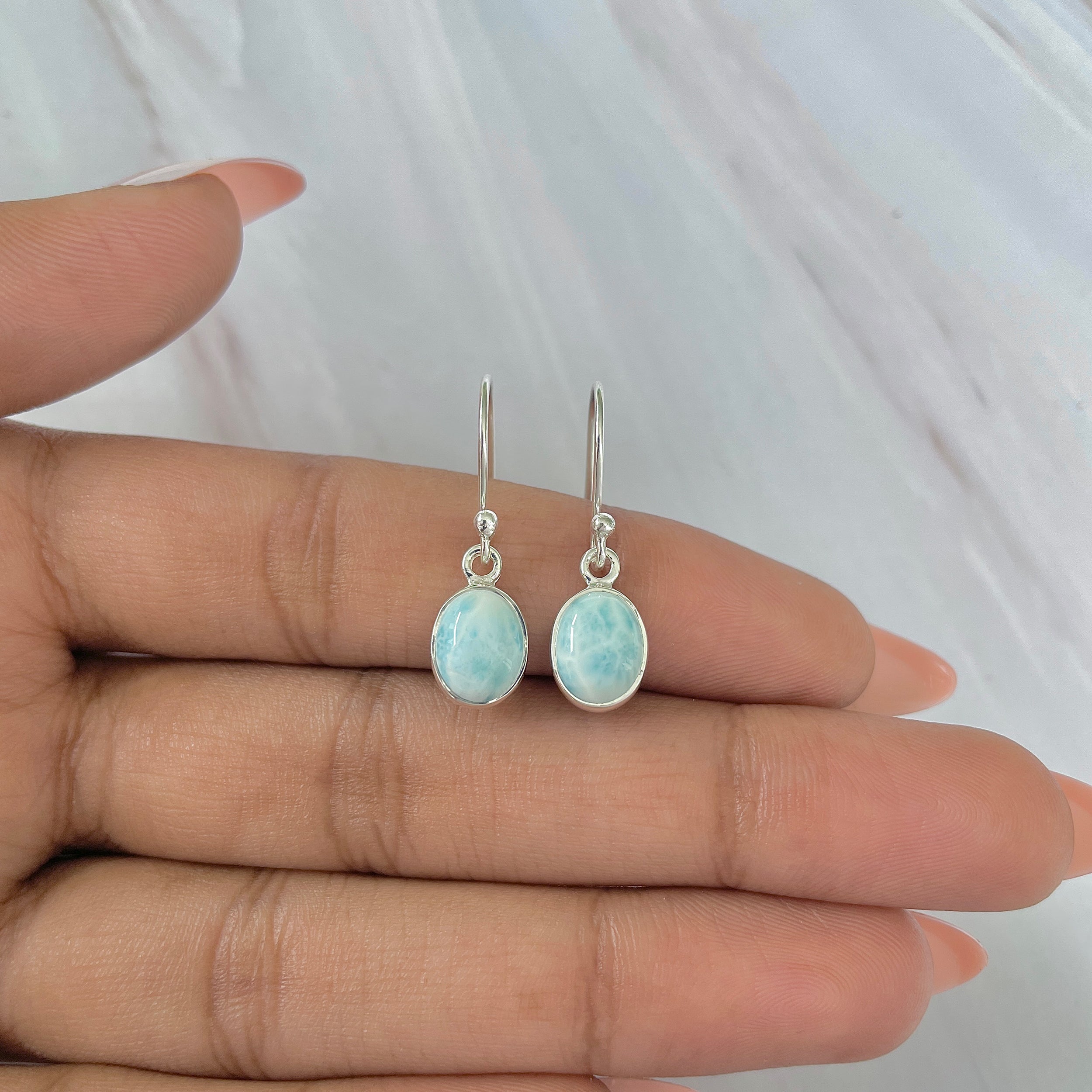 Larimar Earring-(LAR-E-954.)