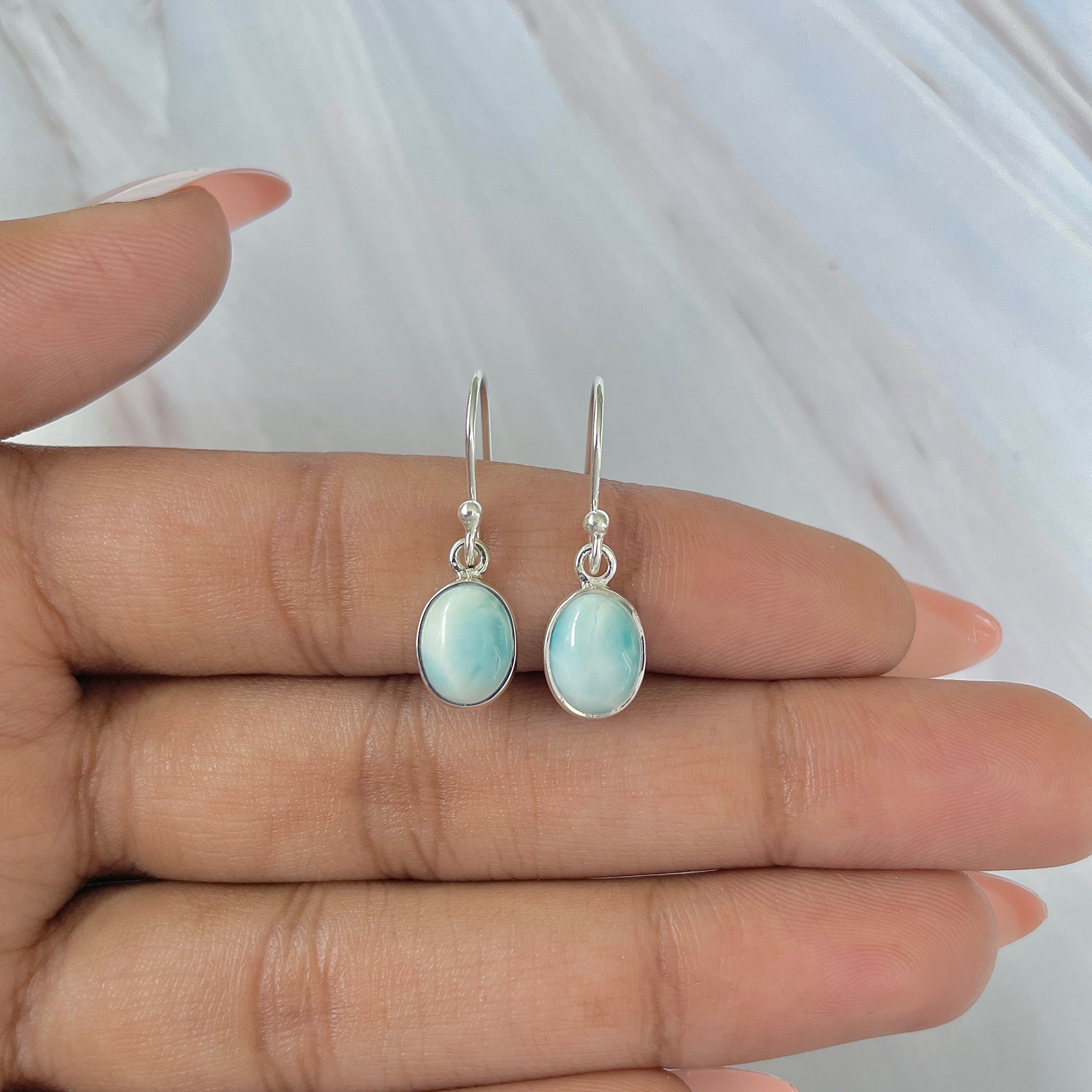 Larimar Earring-(LAR-E-955.)