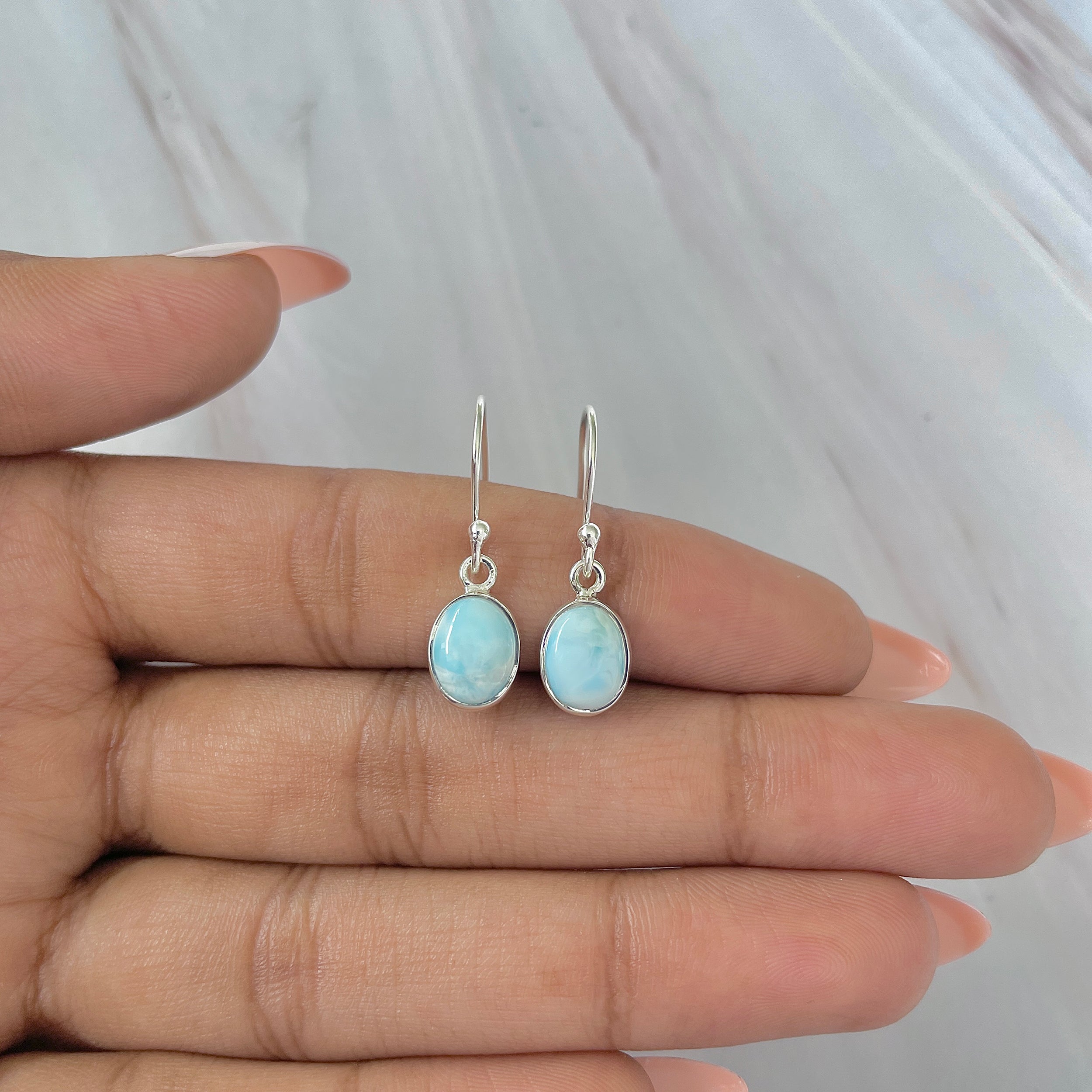 Larimar Earring-(LAR-E-956.)