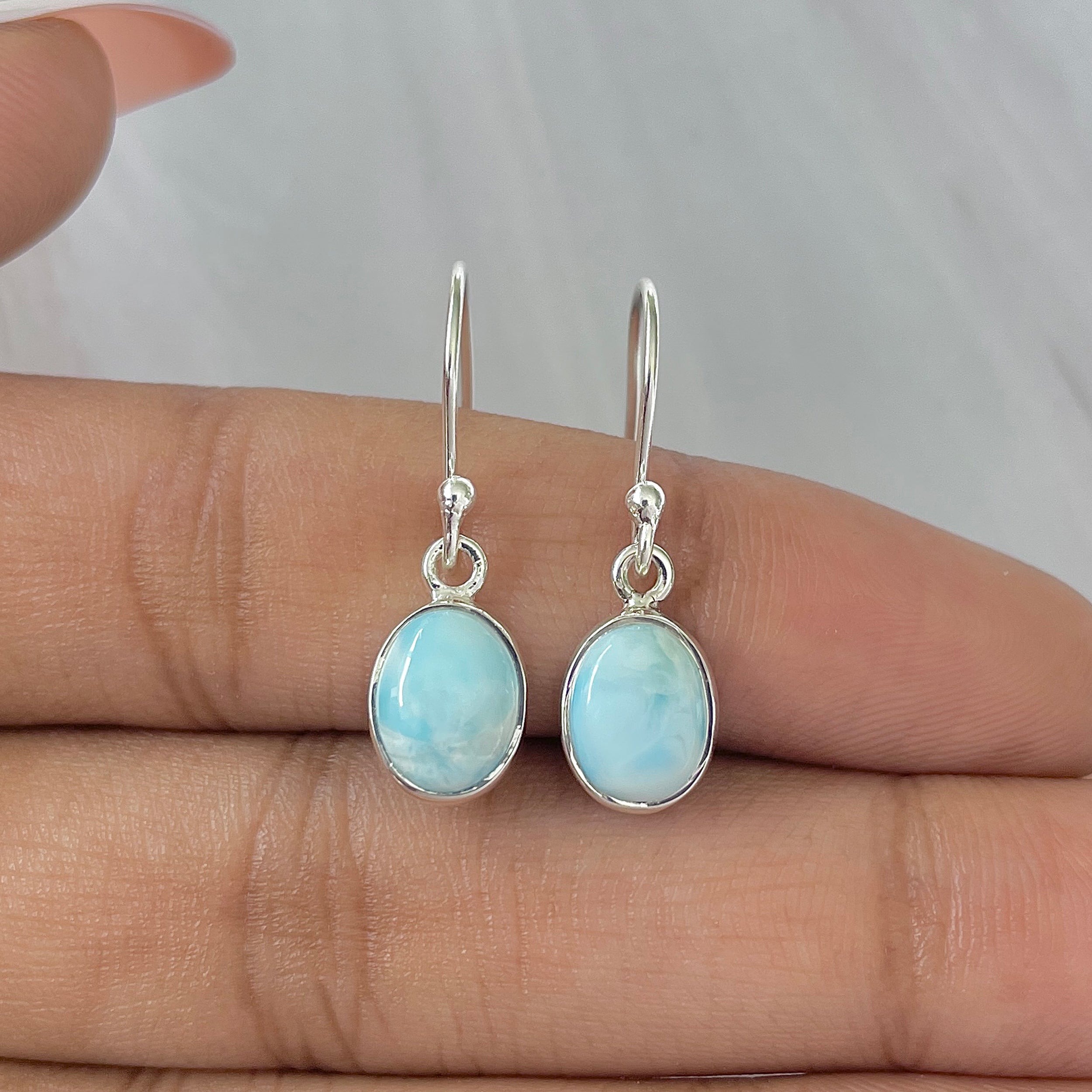 Larimar Earring-(LAR-E-956.)