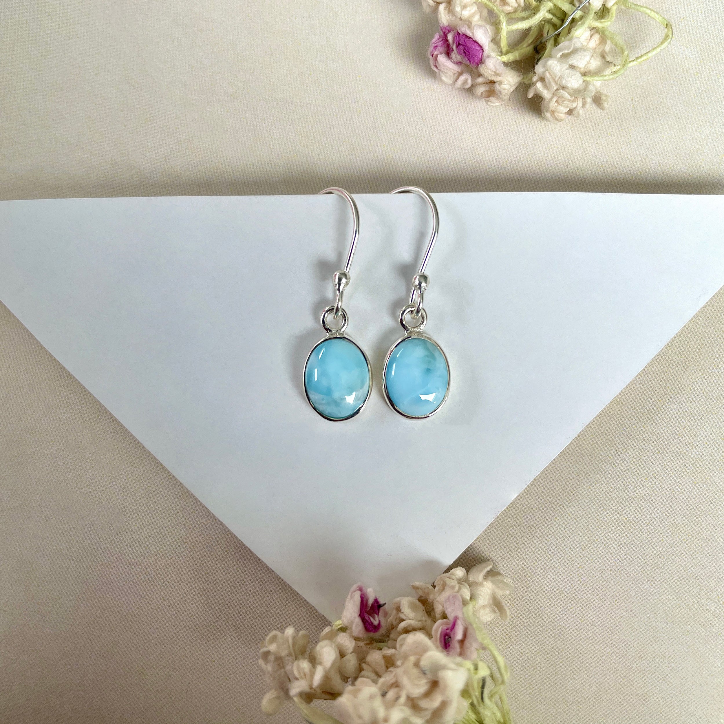 Larimar Earring-(LAR-E-956.)