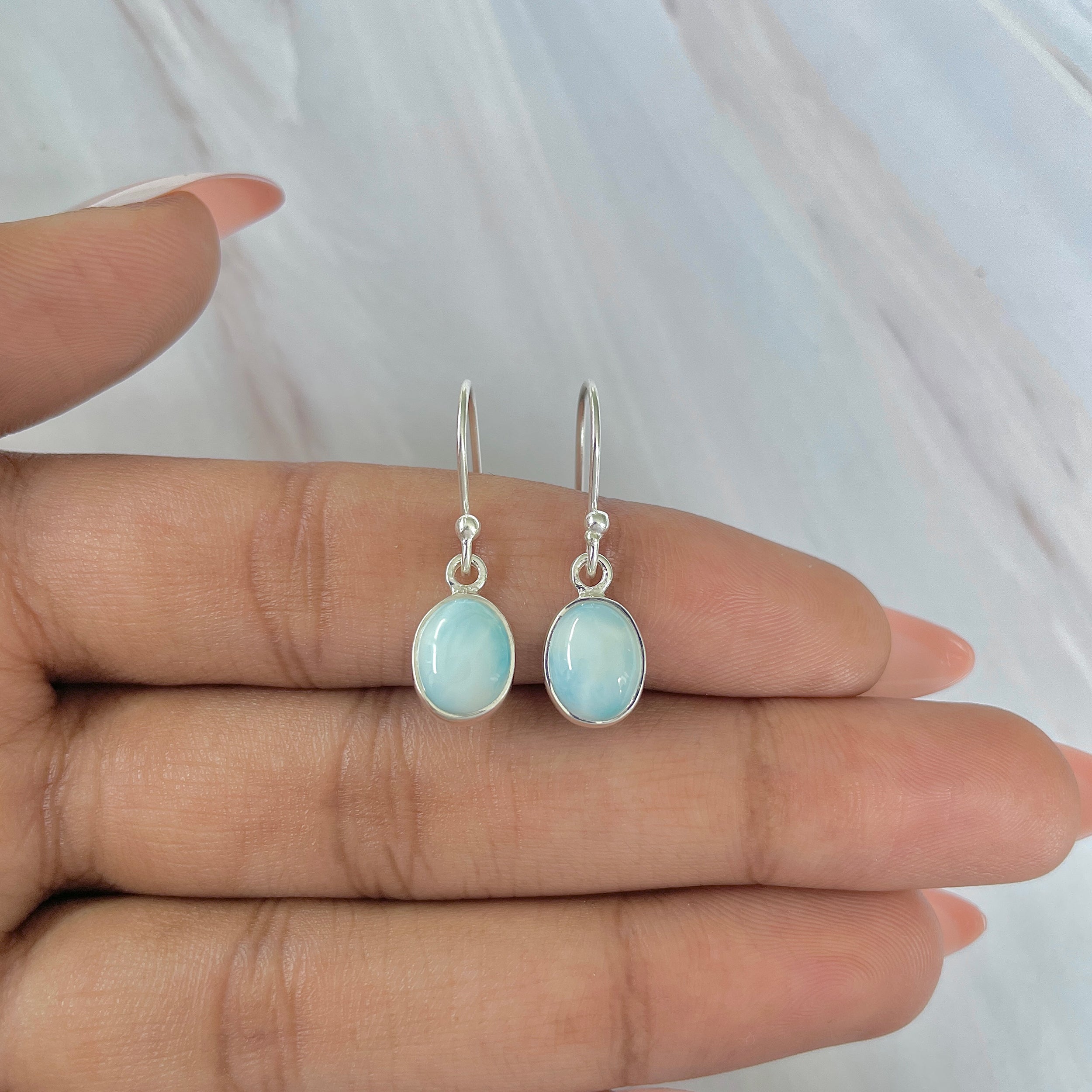 Larimar Earring-(LAR-E-957.)