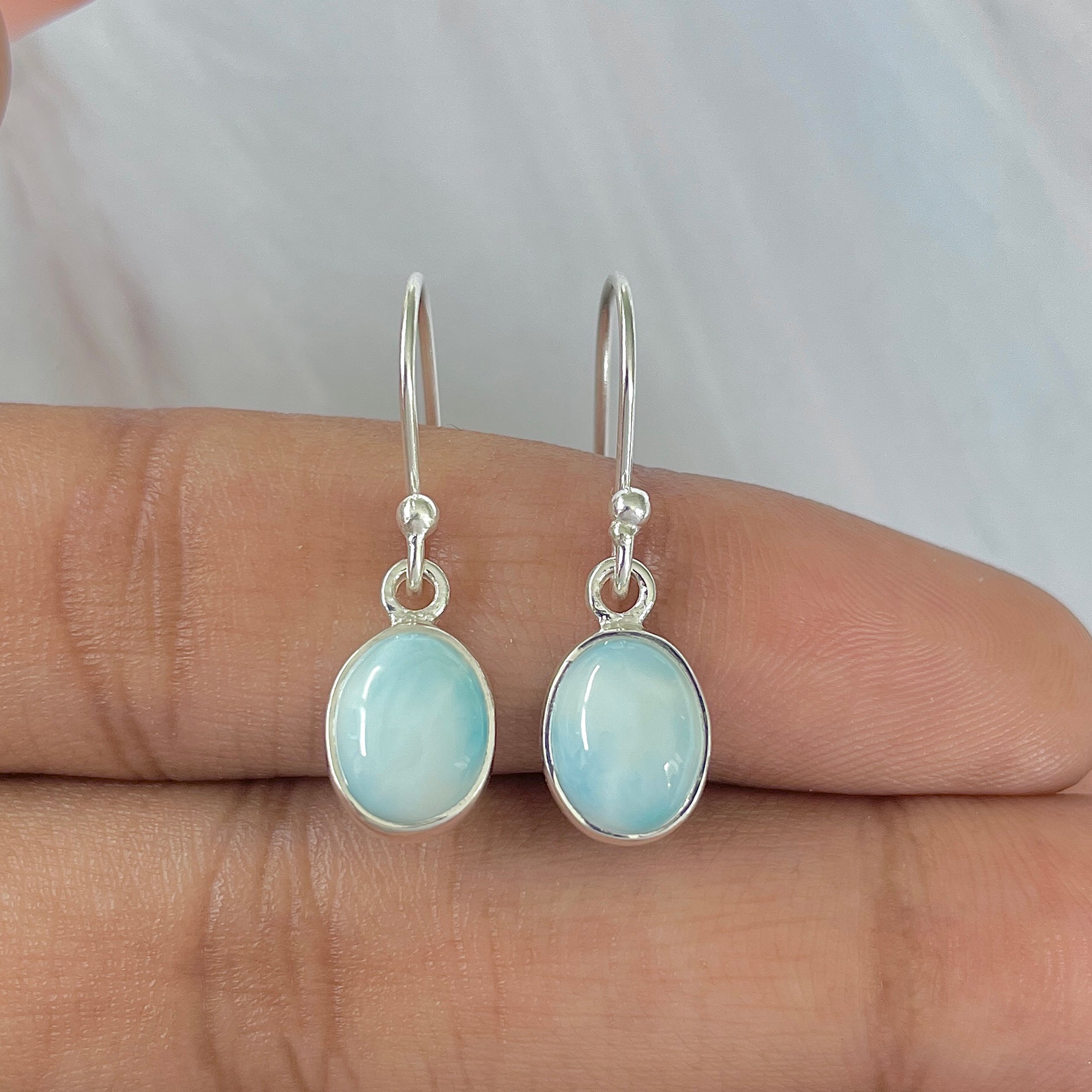 Larimar Earring-(LAR-E-957.)