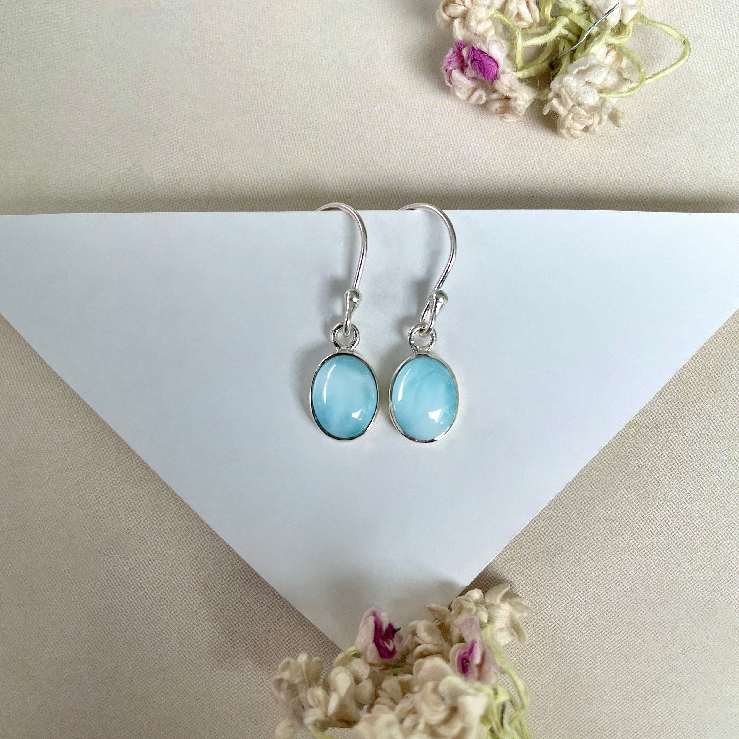 Larimar Earring-(LAR-E-957.)