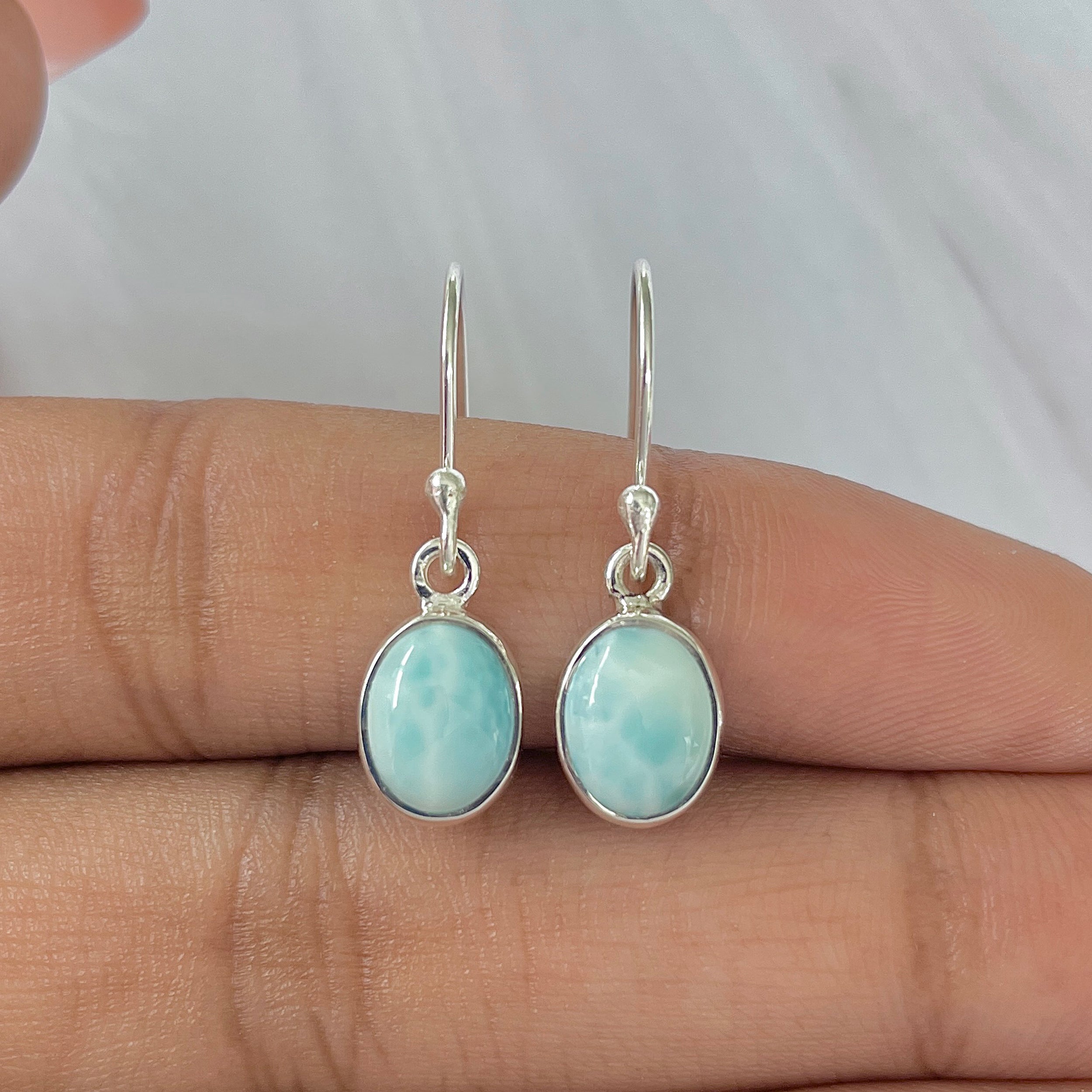 Larimar Earring-(LAR-E-958.)