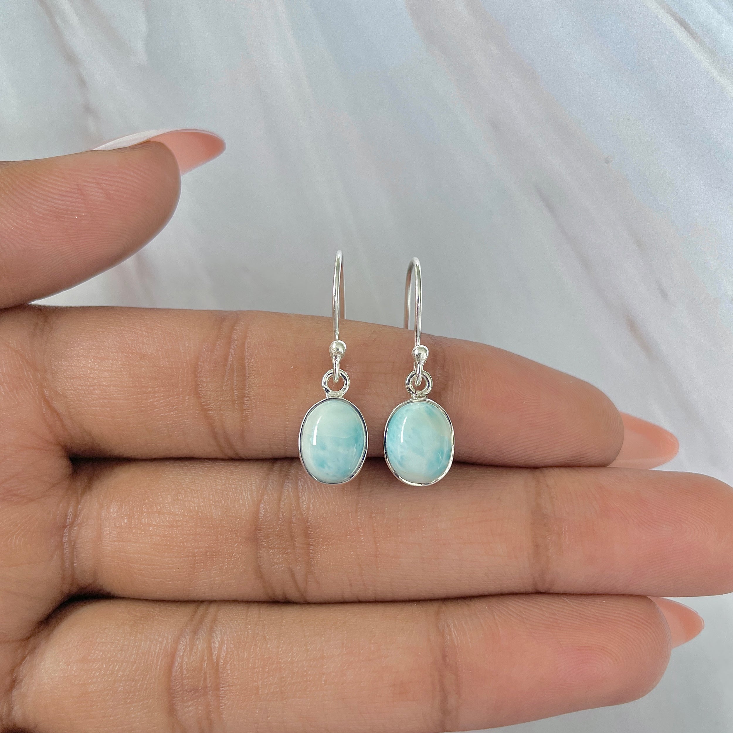 Larimar Earring-(LAR-E-959.)