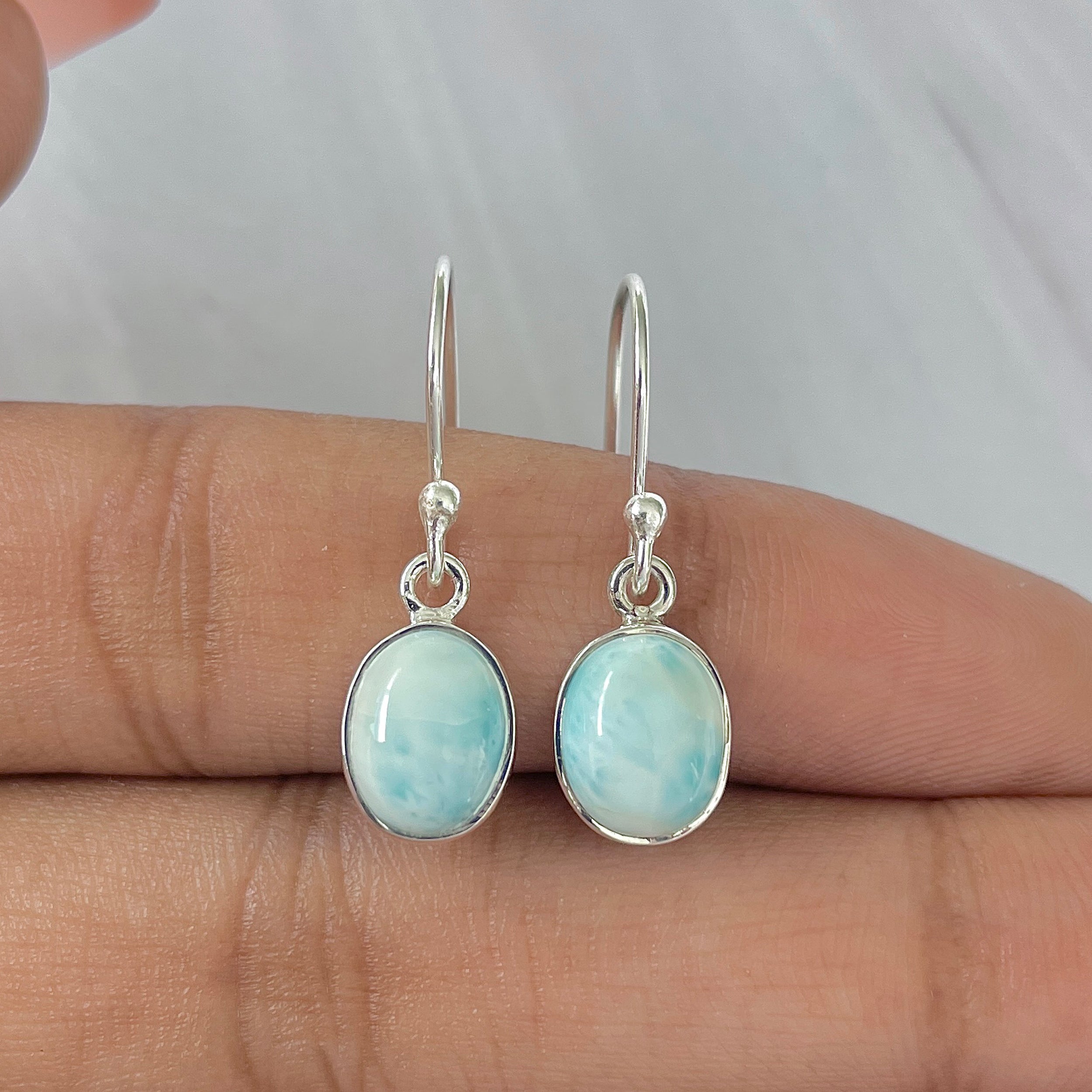 Larimar Earring-(LAR-E-959.)