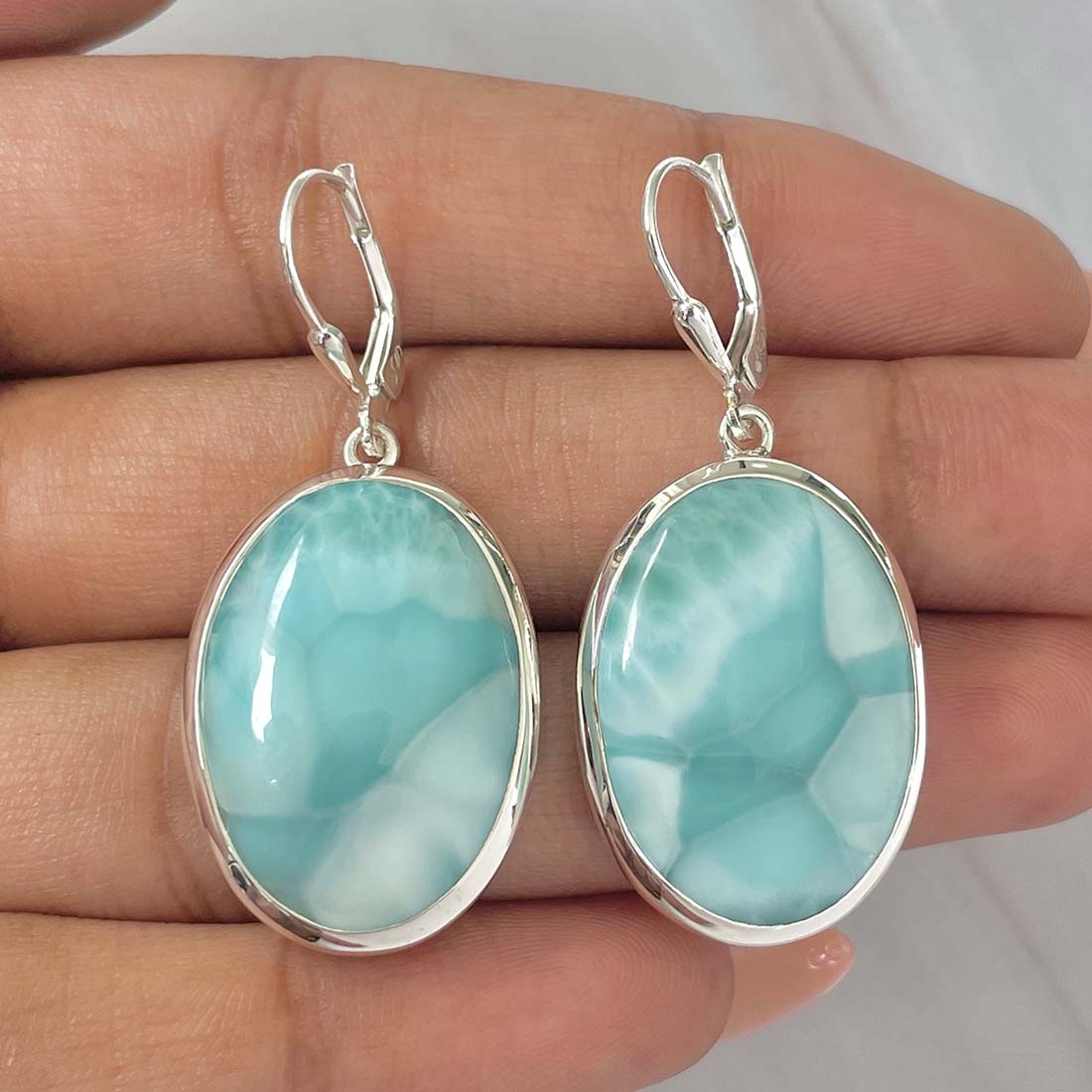 Larimar Earring-(LAR-E-96.)