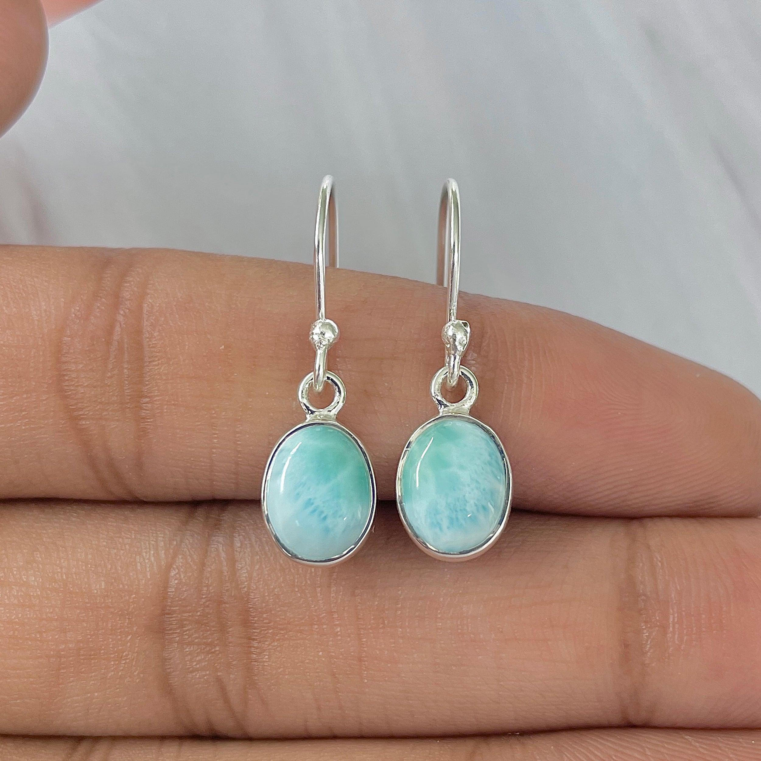 Larimar Earring-(LAR-E-961.)