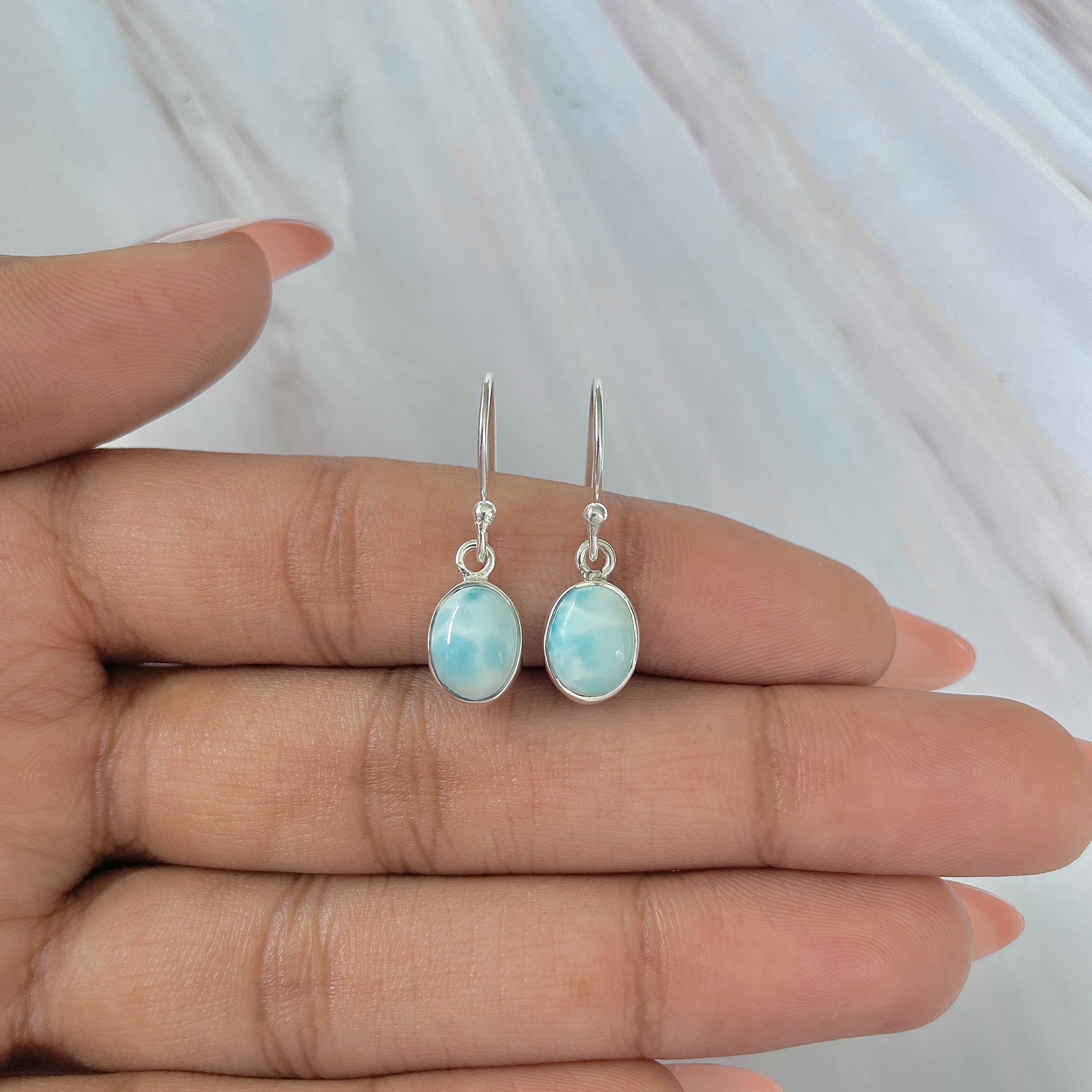 Larimar Earring-(LAR-E-962.)