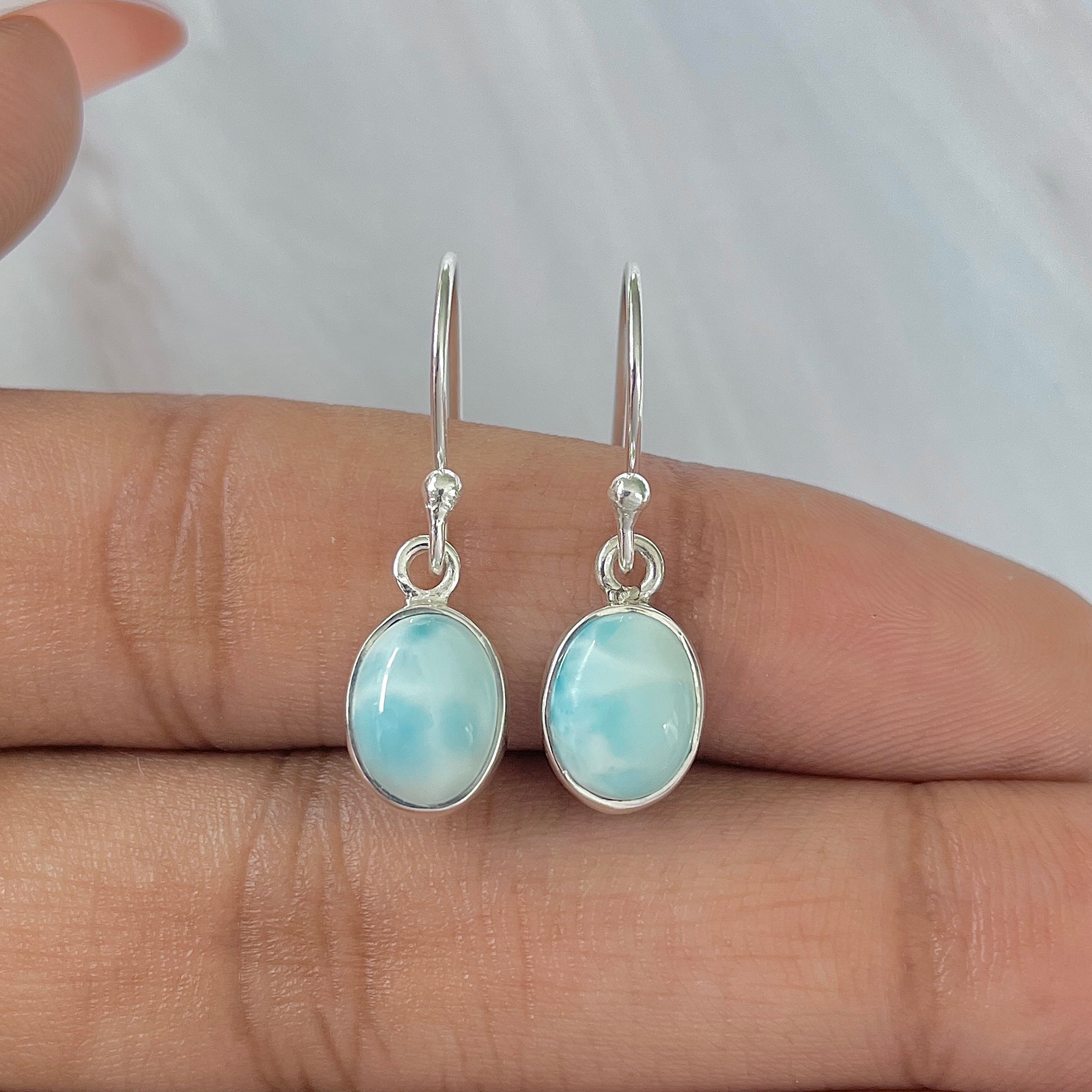 Larimar Earring-(LAR-E-962.)